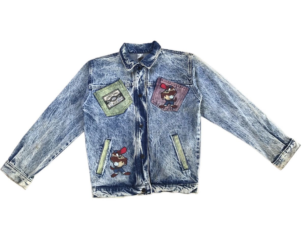 Vintage RARE SPACE JAM LOONEY TUNES DENIM TRUCKER JACKET Size US S / EU 44-46 / 1 - 4 Thumbnail