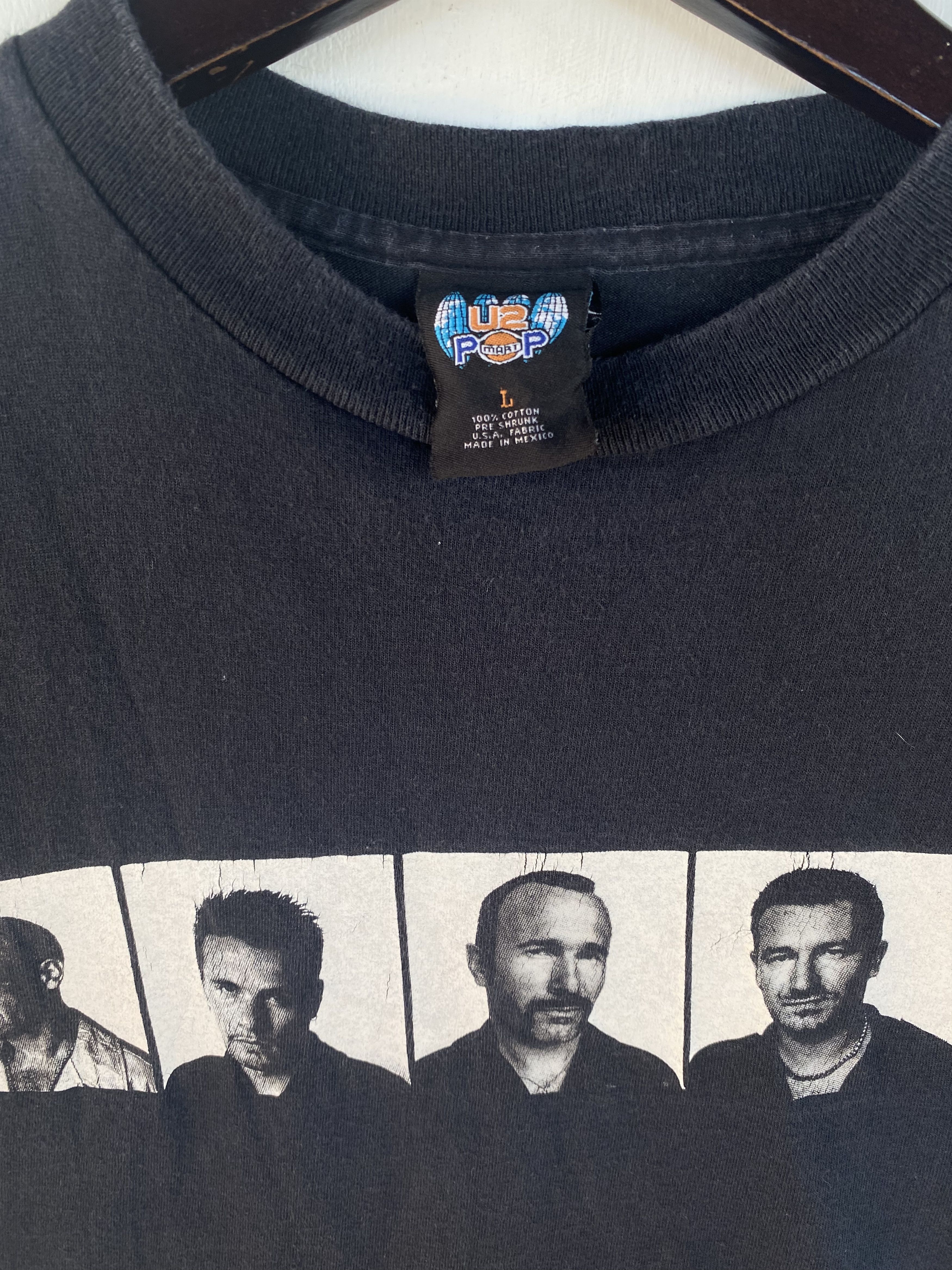 Band Tees 💥VINTAGE U2 Pop Mart new wave band tour 1997 tee shirt Size US L / EU 52-54 / 3 - 3 Thumbnail