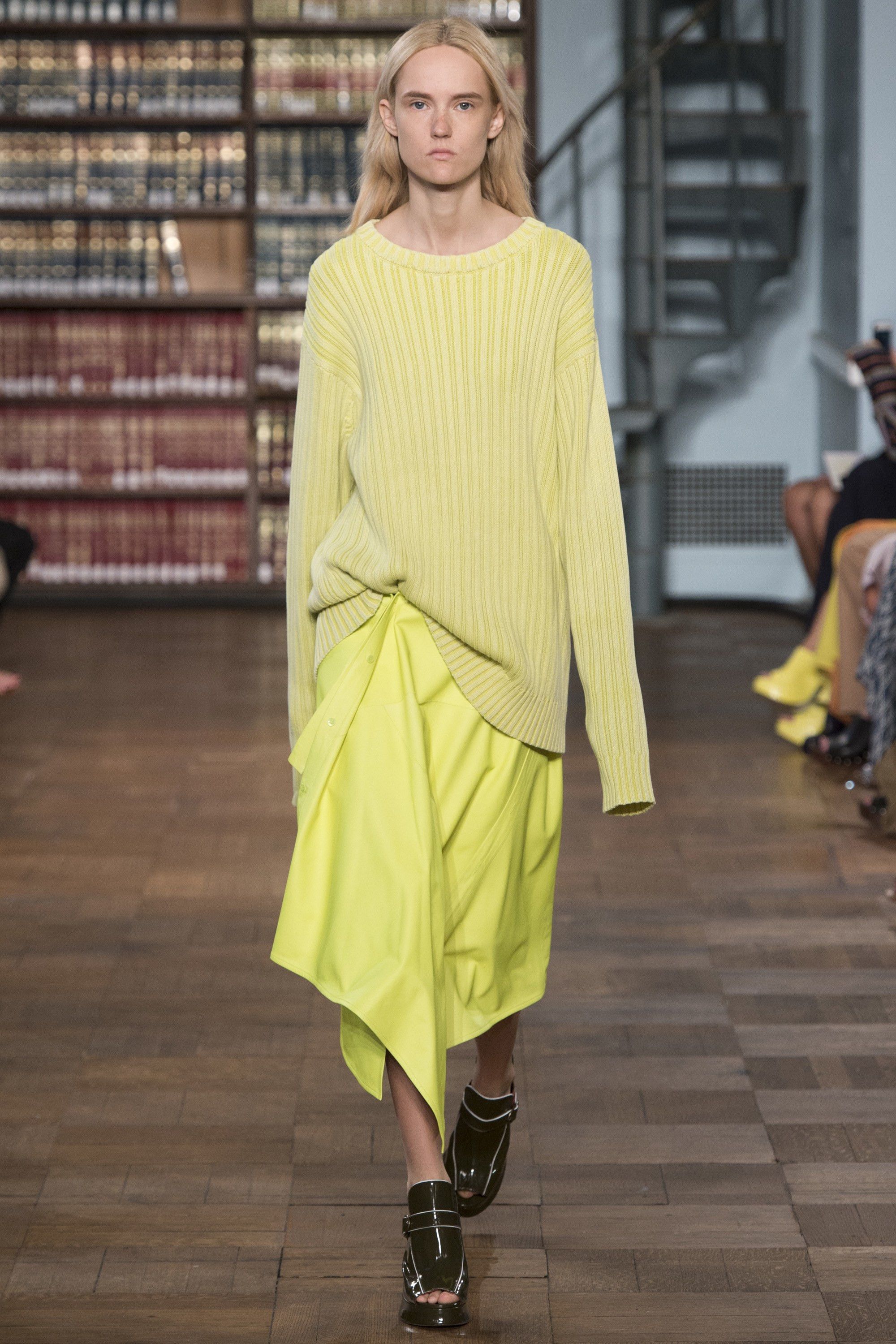 Sies Marjan Sies Marjan Cotton Oversized Ribbed Sweater in Neon Yellow Grailed