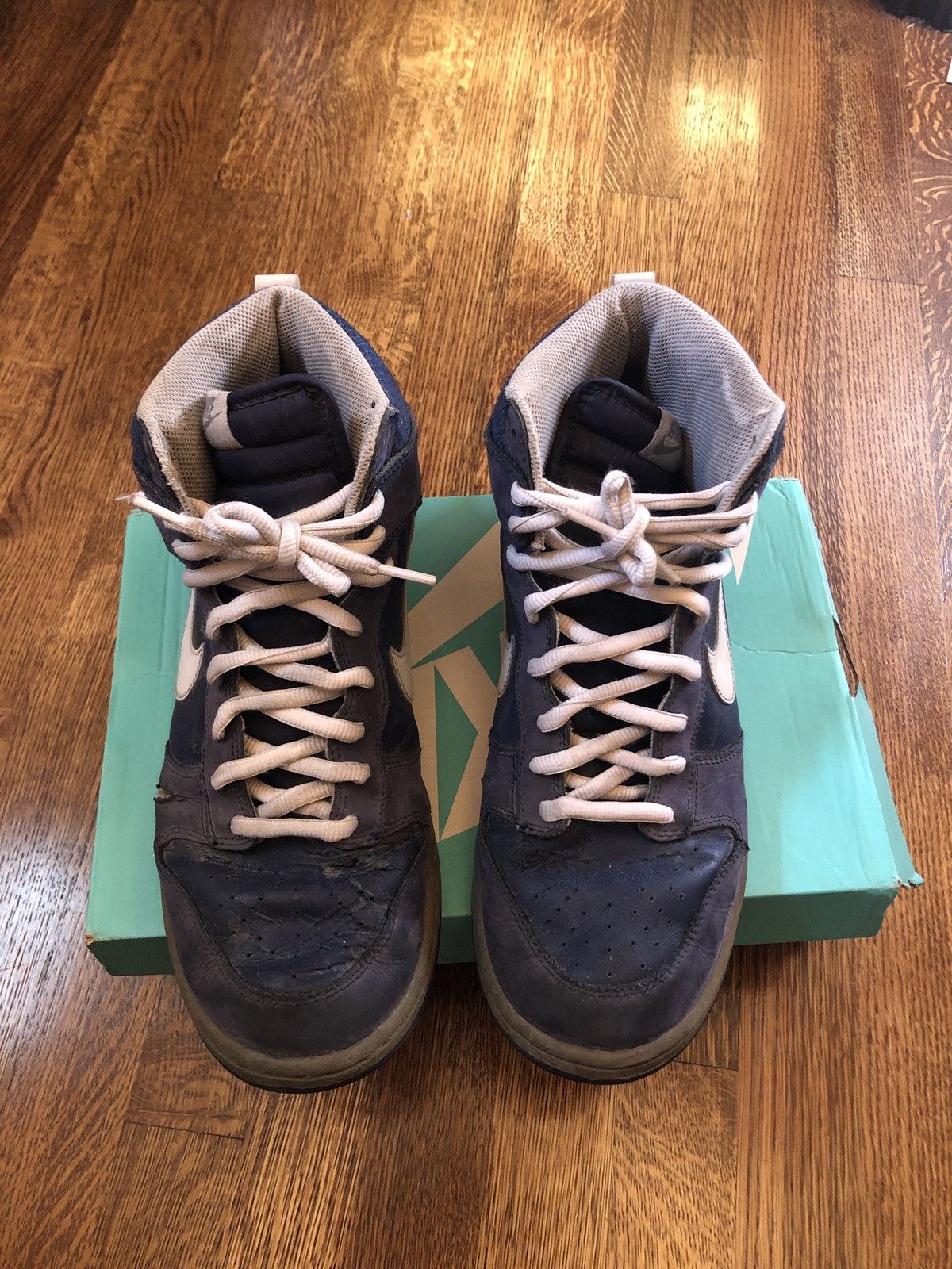 Nike Beater 2012 Nike Dunk High Midnight Navy Yankee Size US 11 / EU 44 - 2 Thumbnail