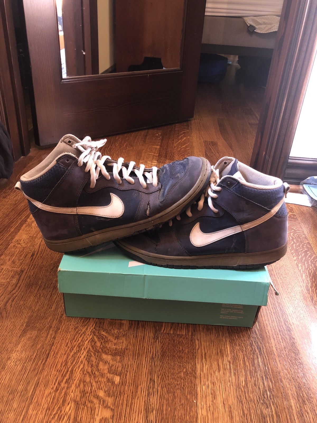 Nike Beater 2012 Nike Dunk High Midnight Navy Yankee Size US 11 / EU 44 - 1 Thumbnail
