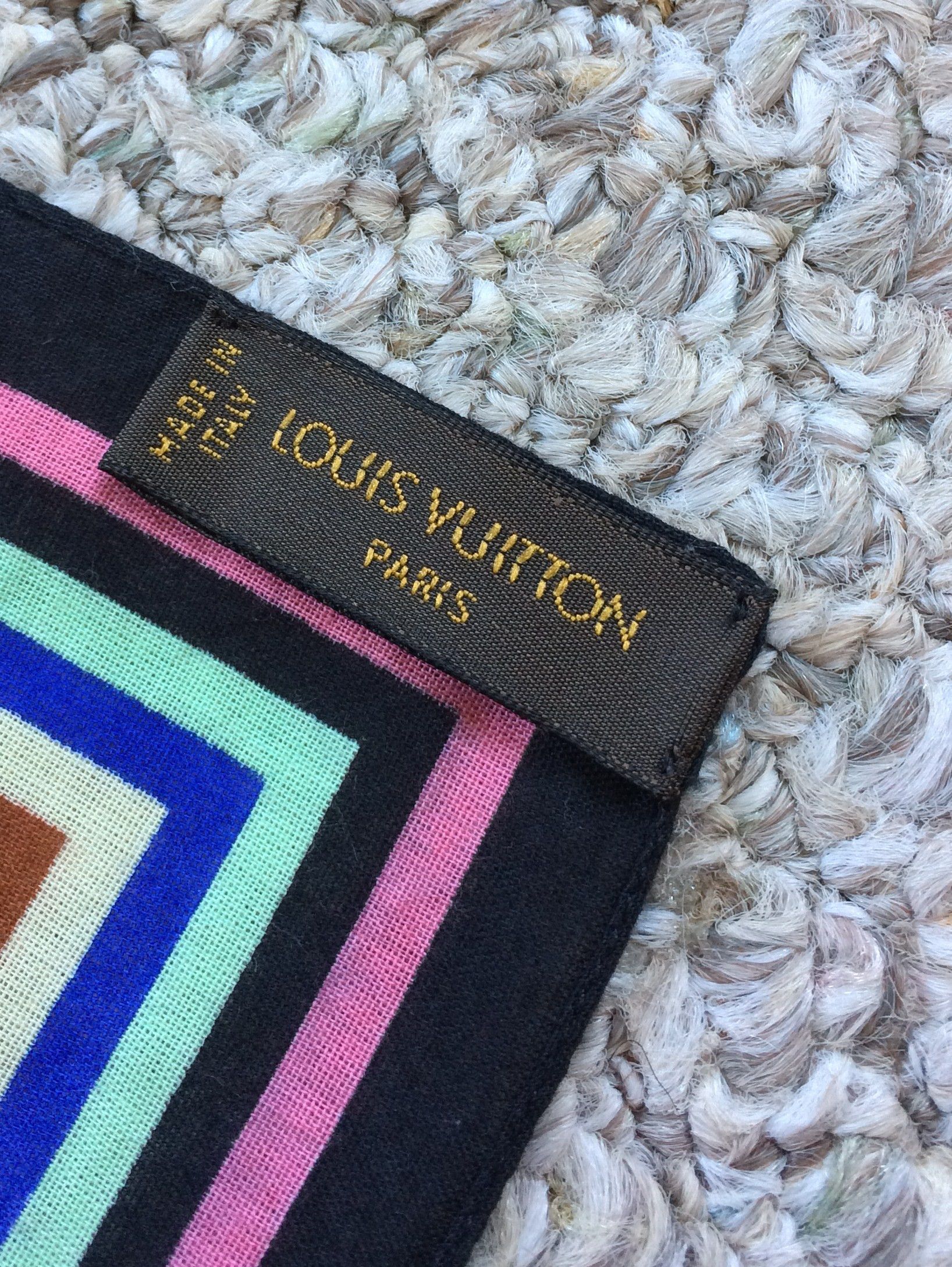 Louis Vuitton × Takashi Murakami NEW S/S 2003 Vuitton Murakami Multicolor Monogram Scarf Size ONE SIZE - 6 Thumbnail