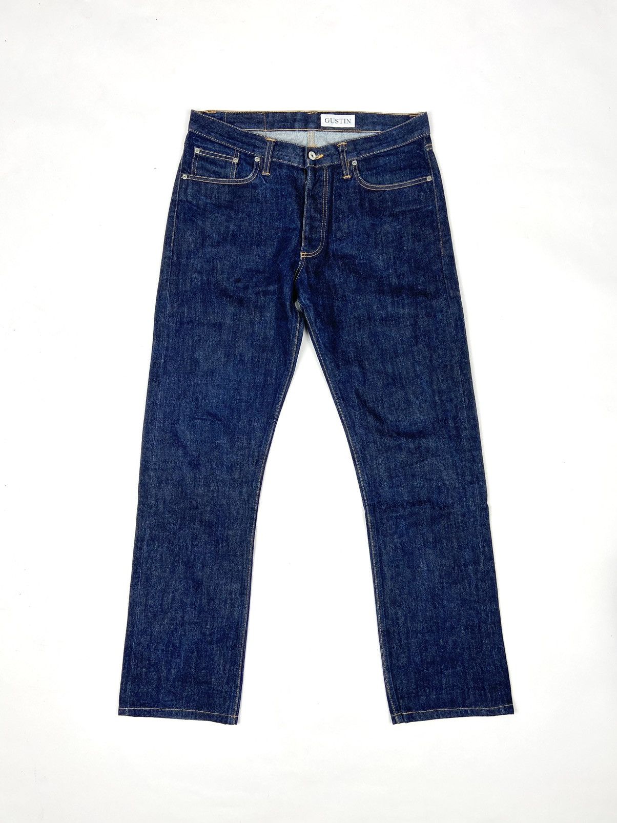 Gustin GUSTIN Straight Selvedge Raw Button Fly Denim Jeans | Grailed