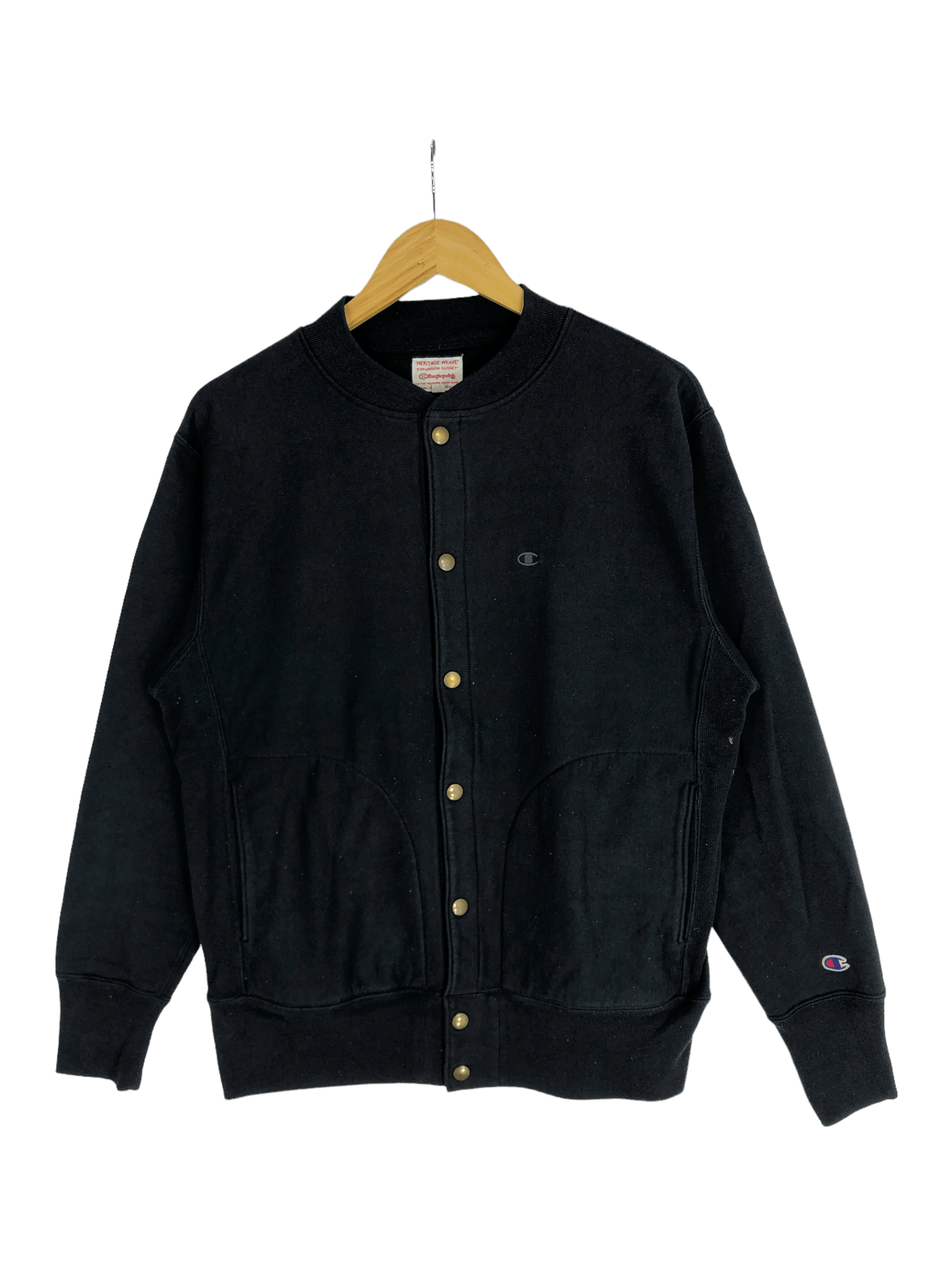 Vintage Champion Heritage Weave Button Sweater Sweatshirt