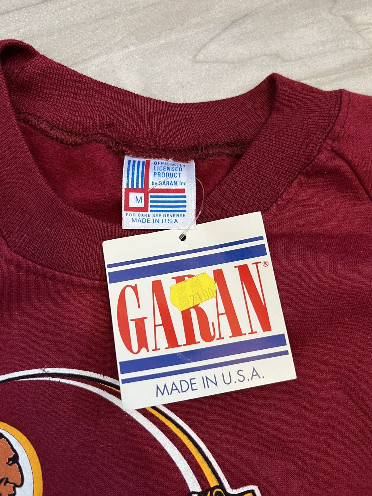 NFL × Vintage Vintage 90s Redskins NFL Crewneck Garan New w tags Medium Size US M / EU 48-50 / 2 - 4 Thumbnail