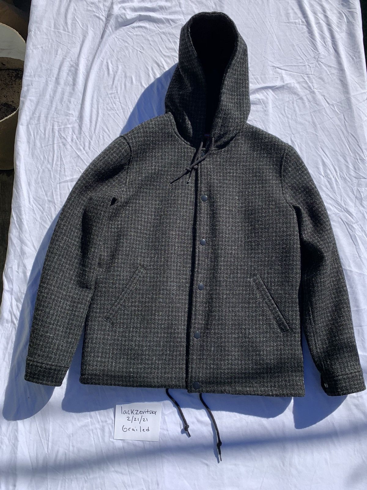 Supreme Harris Tweed Hooded Coach ファッション Jacket Supreme