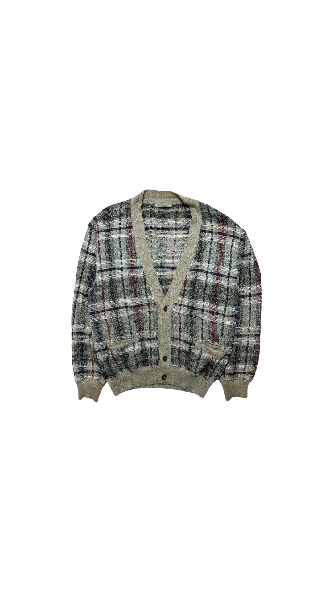 Vintage Aquascutum Checkered Cardigan