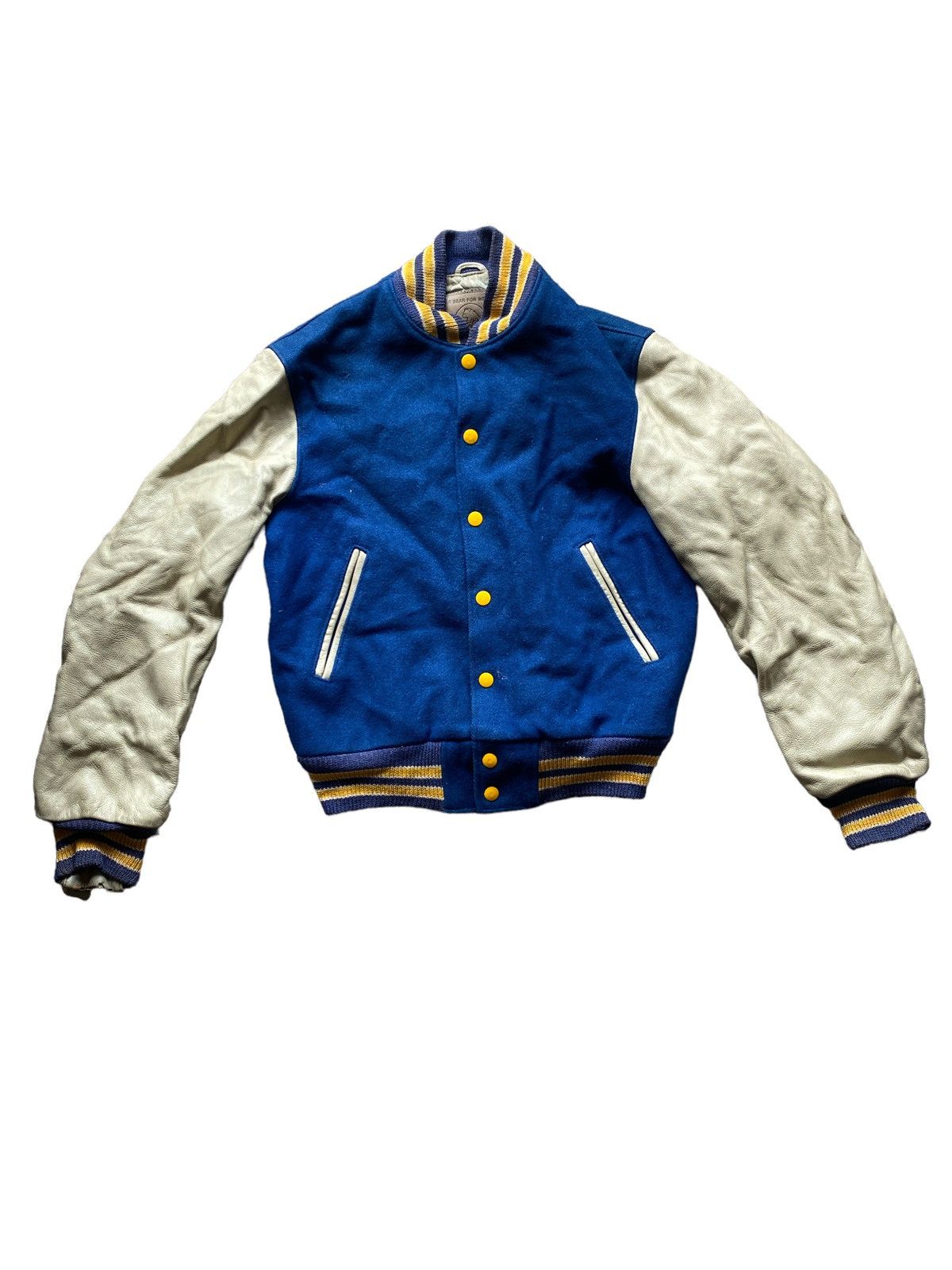Vintage Golden Bear Varsity Jacket Leather Made in USA