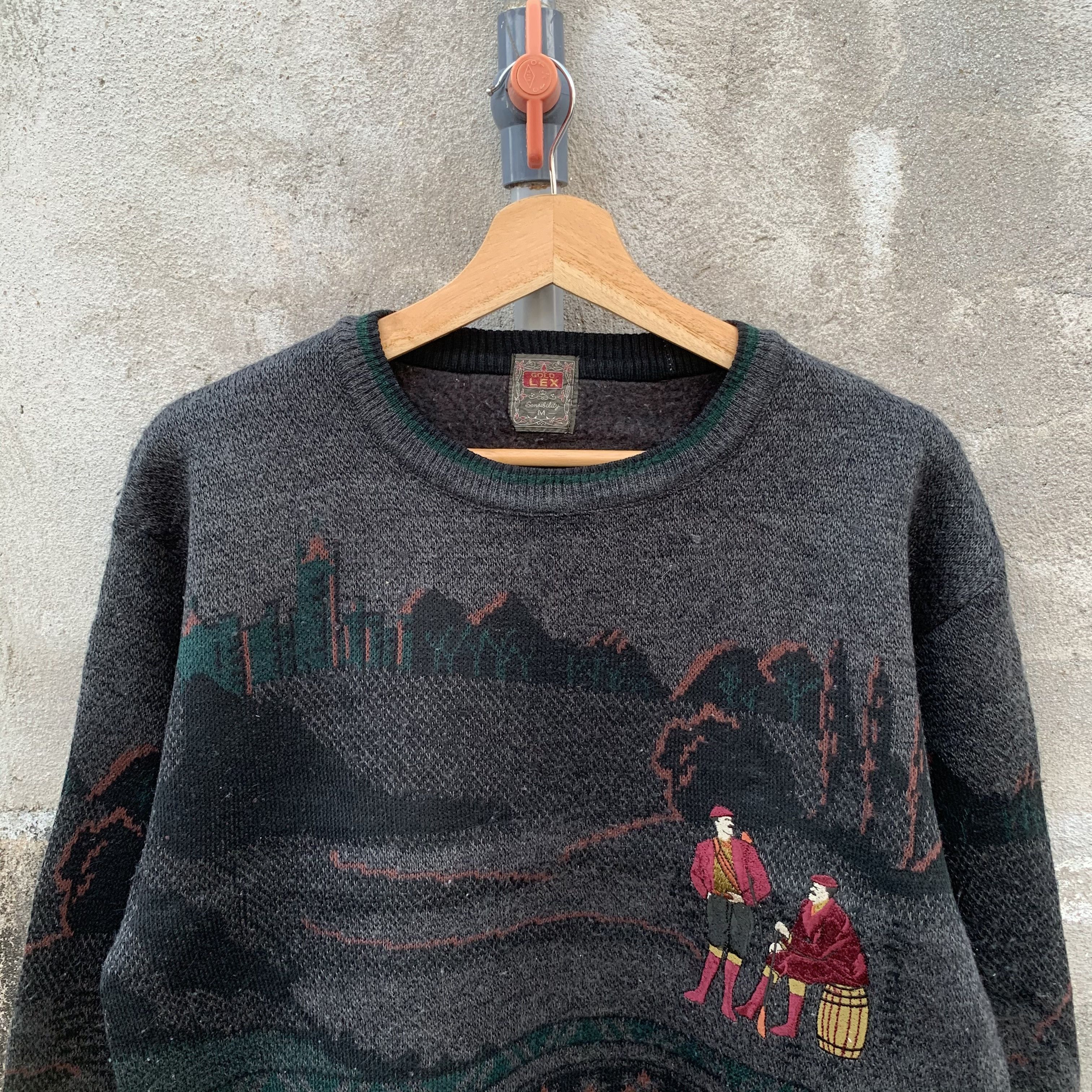 Aran Isles Knitwear Vintage GOLDLEX Knit Pullover VERY RARE Jumper Sweater Size US L / EU 52-54 / 3 - 2 Thumbnail