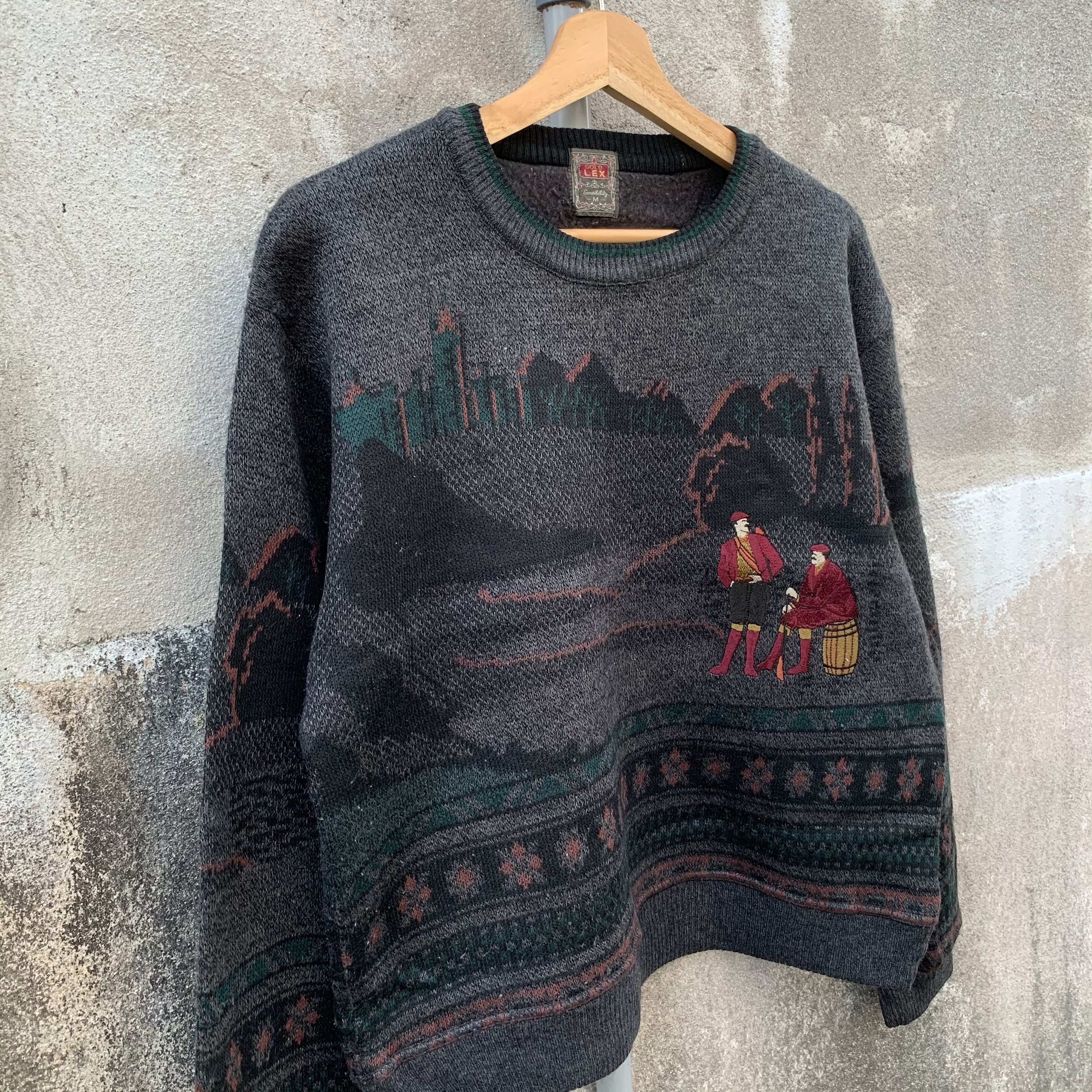 Aran Isles Knitwear Vintage GOLDLEX Knit Pullover VERY RARE Jumper Sweater Size US L / EU 52-54 / 3 - 4 Thumbnail