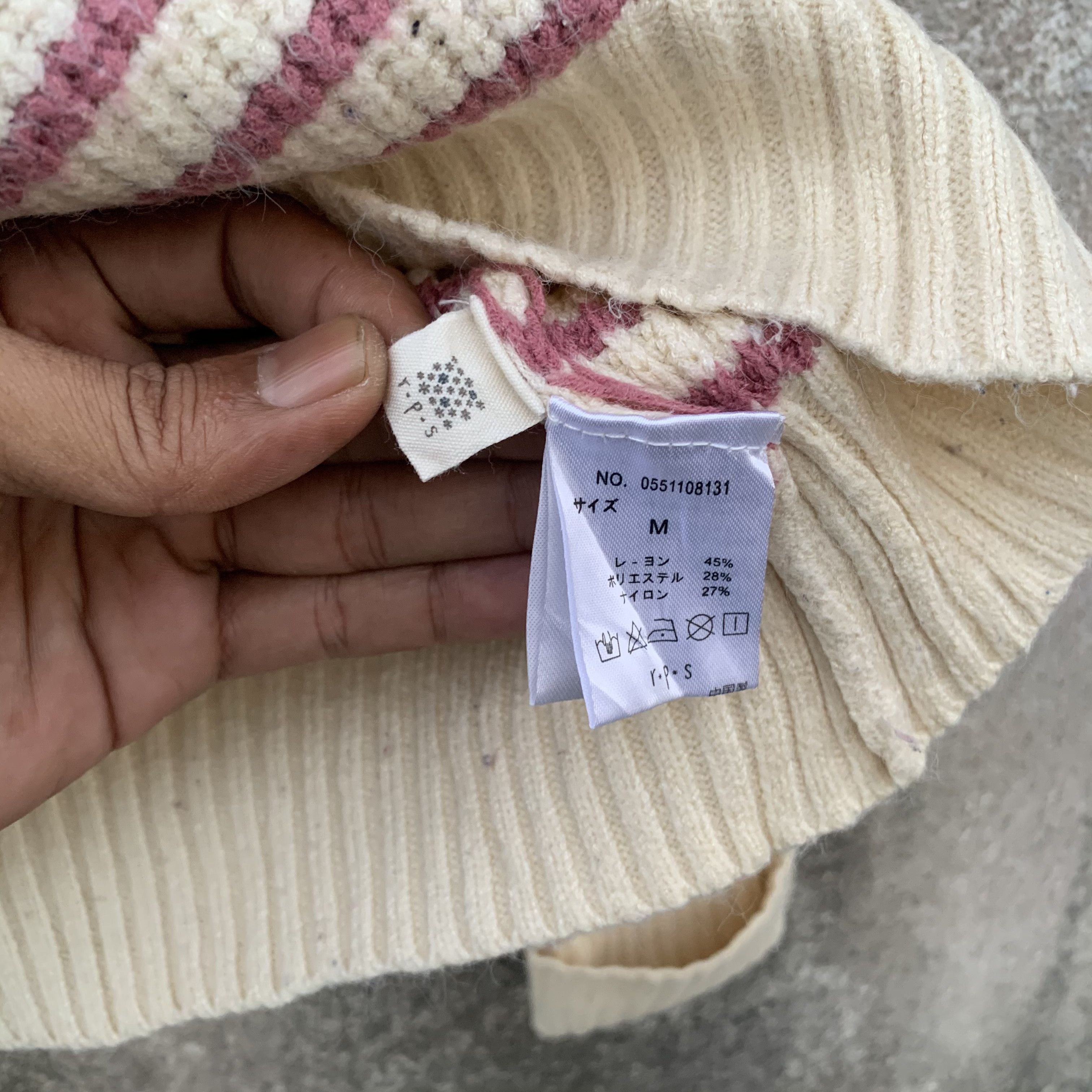 Aran Isles Knitwear Baggy Knit Japanese Striped Jumper Crop Pullover Sweater Size US M / EU 48-50 / 2 - 5 Thumbnail