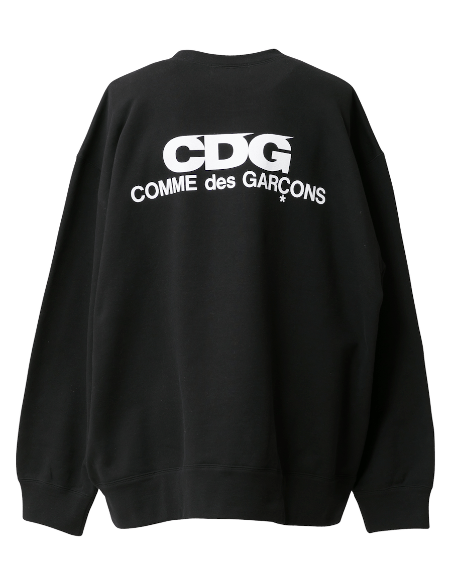 image of Cdg Cdg Cdg x Comme Des Garcons Cdg Oversized Sweatshirt Logo Comme Des Garcons in Black (Size 2XL)