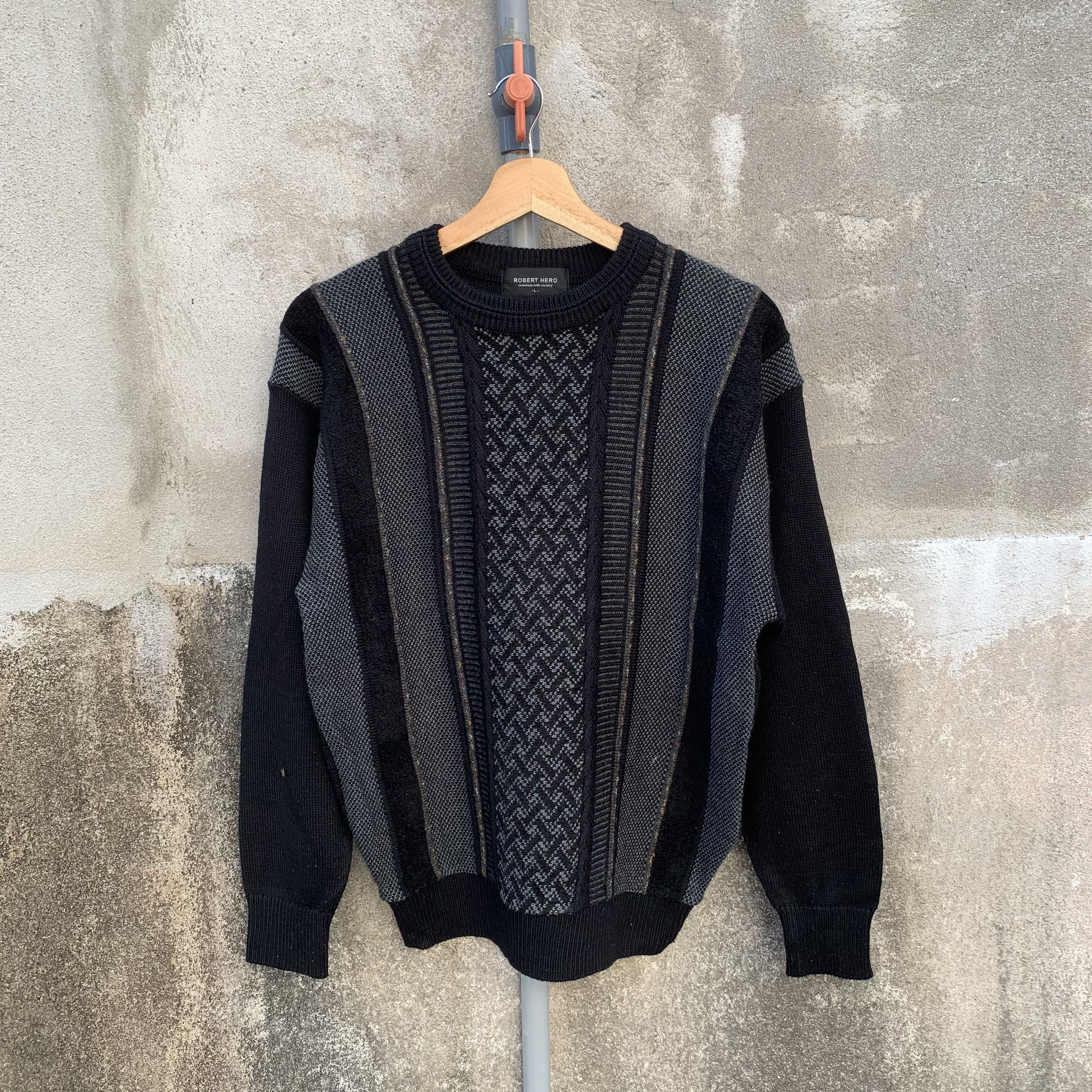 Aran Isles Knitwear ROBERT HERO Cable Knit Designer Sweater Jumper Crewneck Size US M / EU 48-50 / 2 - 1 Thumbnail