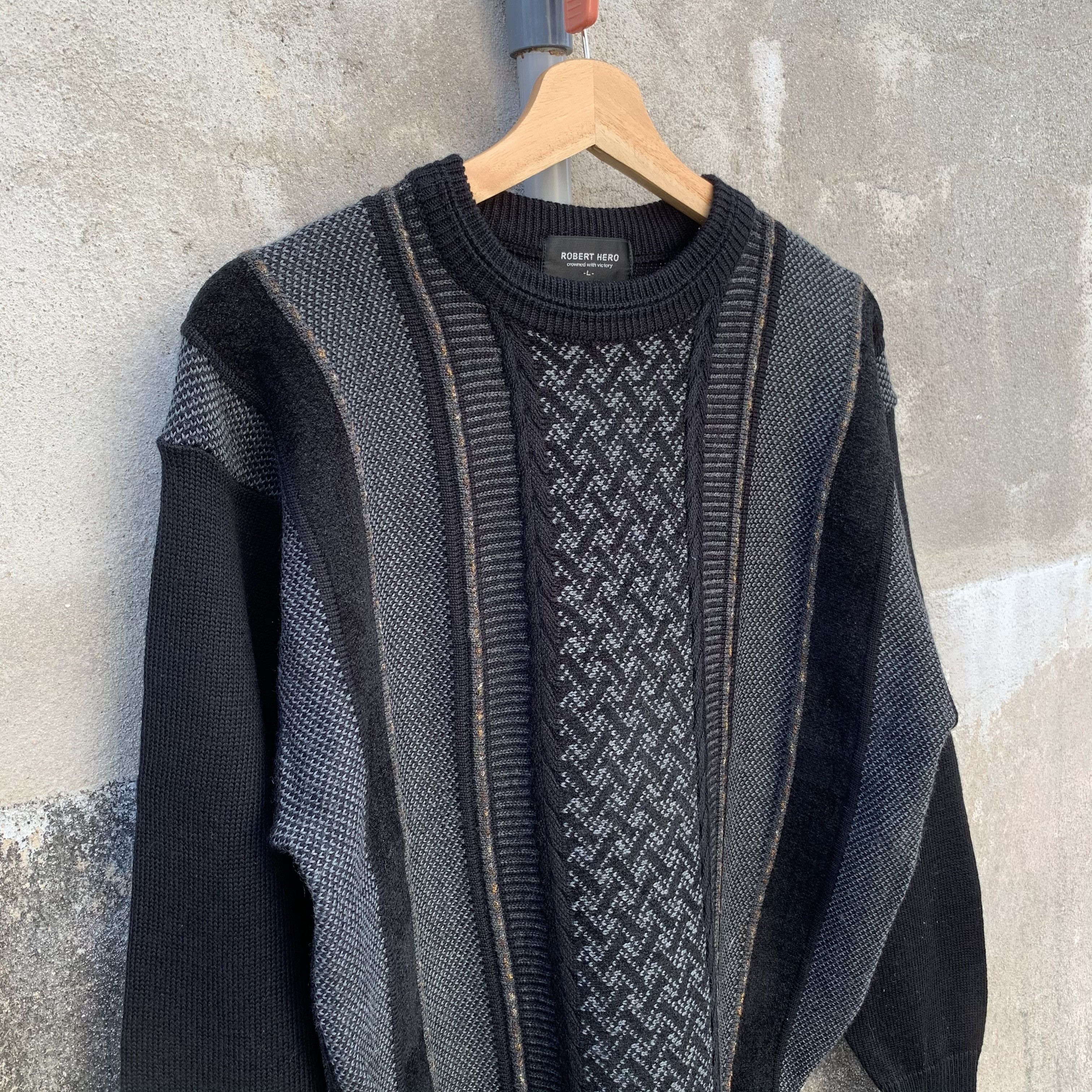 Aran Isles Knitwear ROBERT HERO Cable Knit Designer Sweater Jumper Crewneck Size US M / EU 48-50 / 2 - 4 Thumbnail