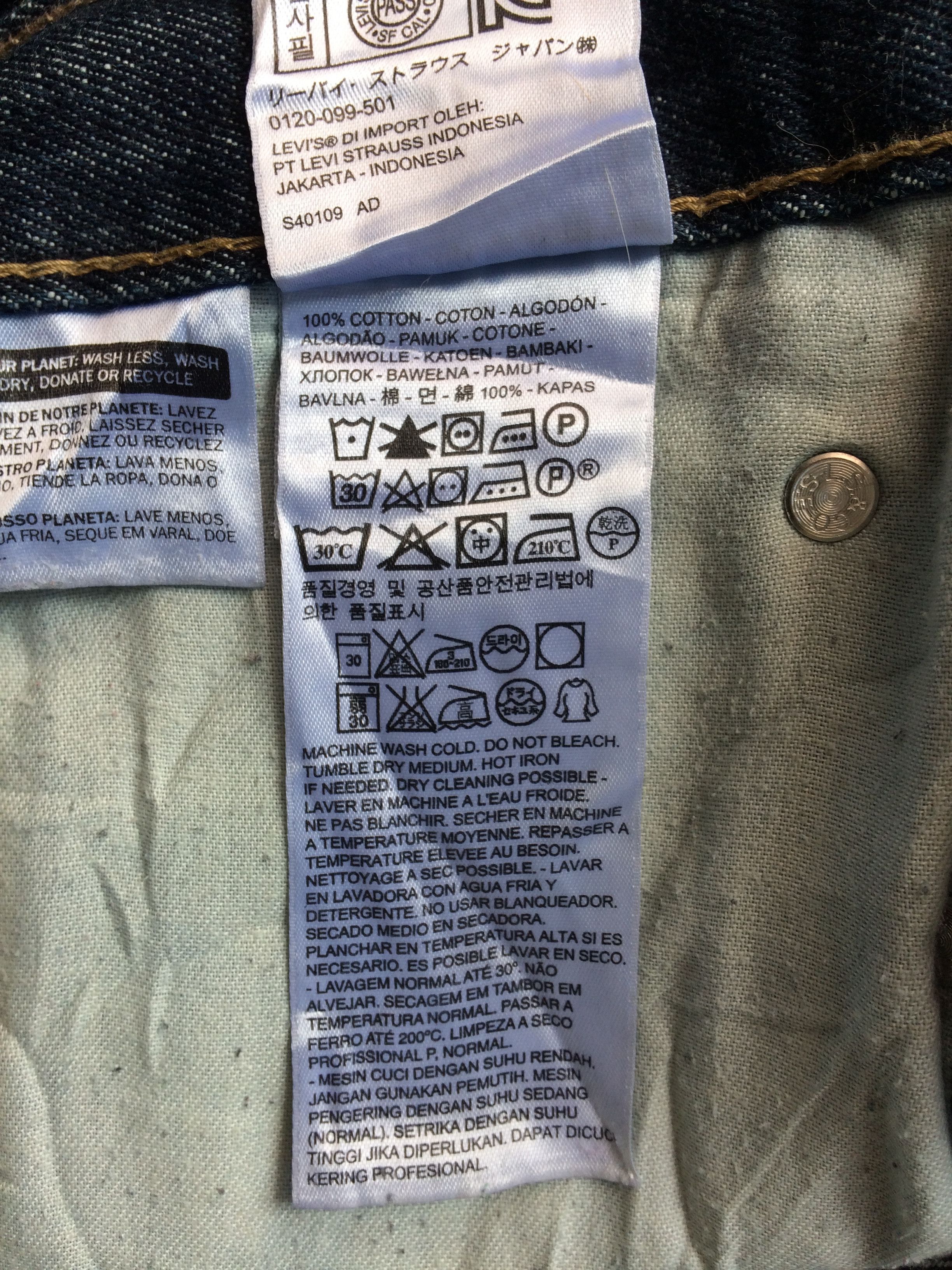Levi's Faded Blue Wash Levis 559 Jeans #B-900 Size US 38 / EU 54 - 13 Thumbnail
