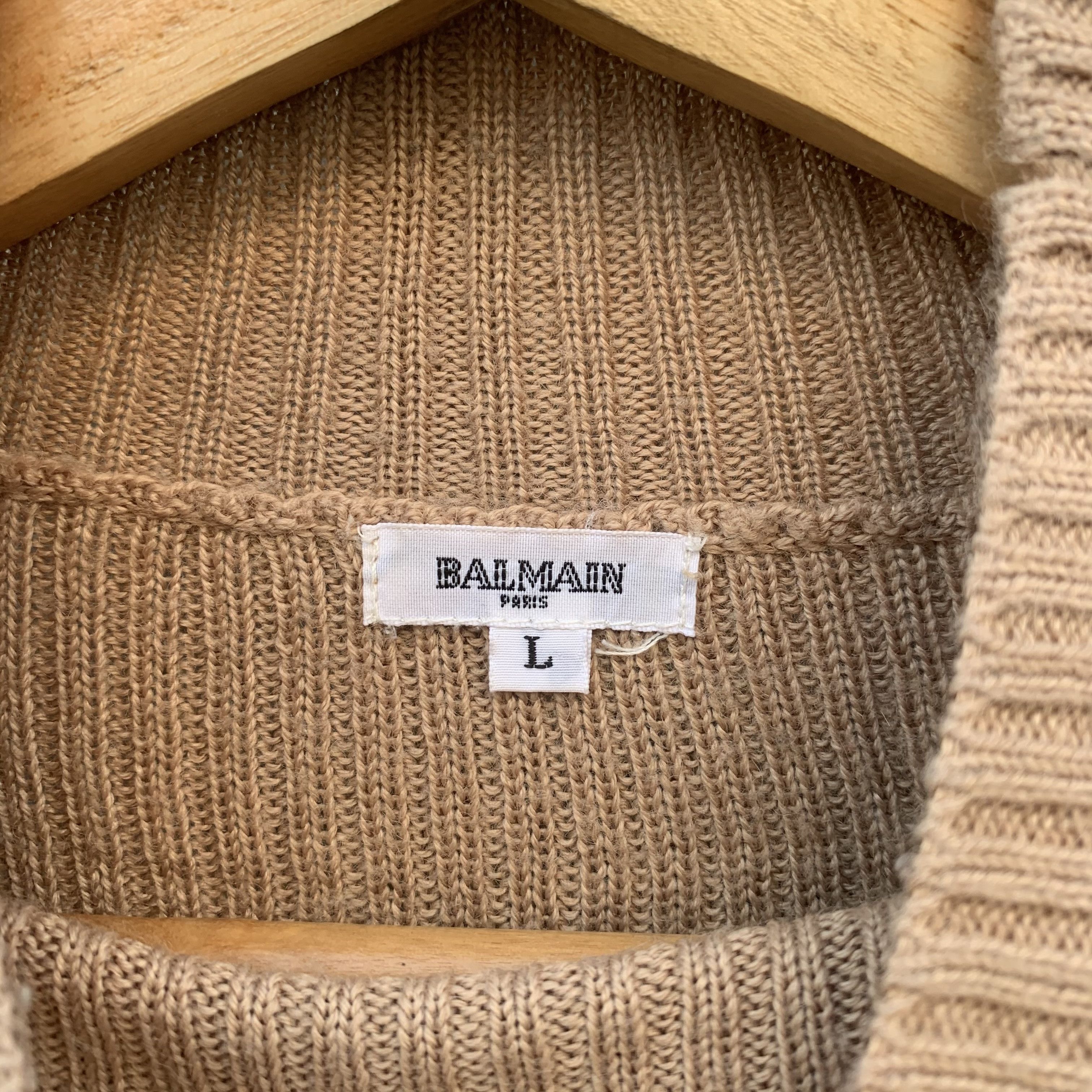 Japanese Brand SEND OFFER💥 Balmain Paris Full Printed Knit Cropped Sweater Size US L / EU 52-54 / 3 - 8 Thumbnail