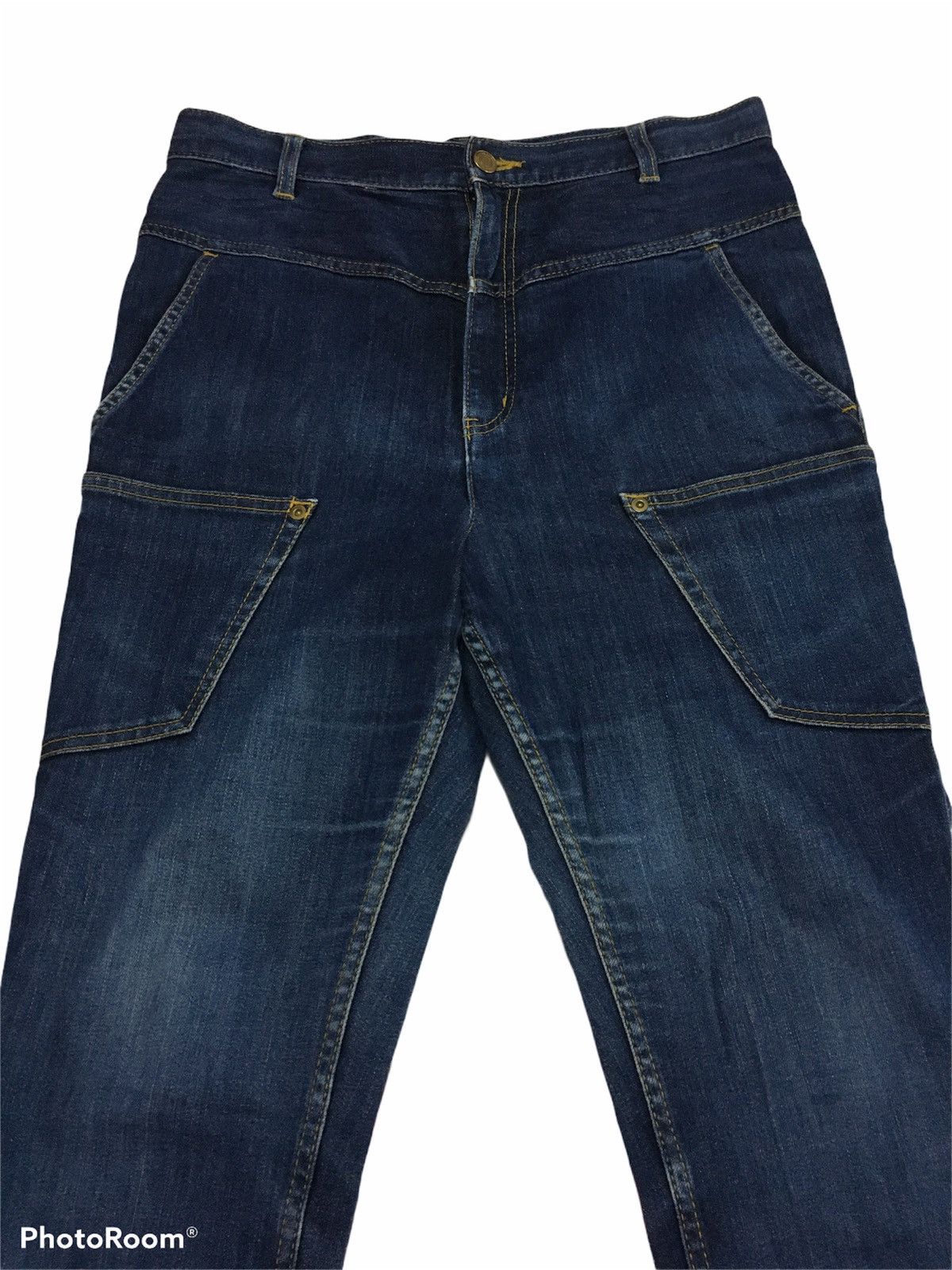 Issey Miyake × mercibeaucoup Mercibeucoup High Rise Streach Denim Trousers Size US 31 - 2 Thumbnail