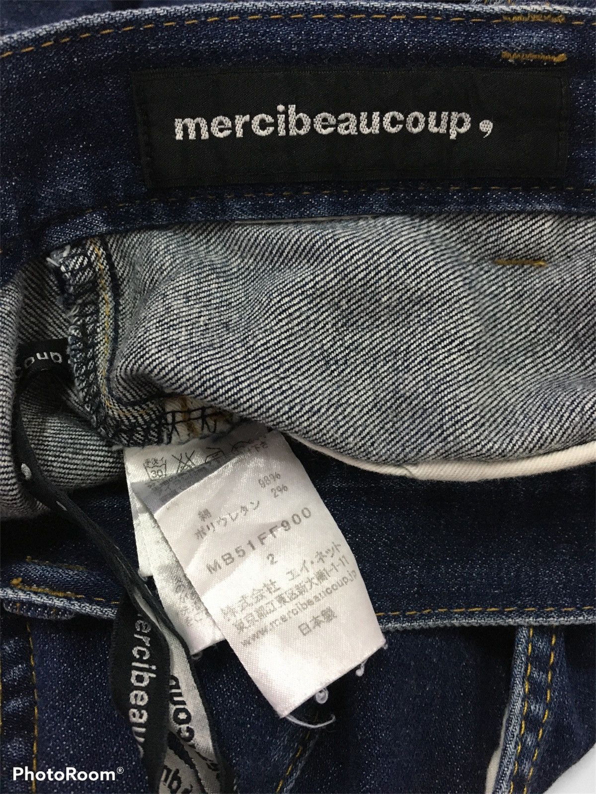 Issey Miyake × mercibeaucoup Mercibeucoup High Rise Streach Denim Trousers Size US 31 - 6 Thumbnail