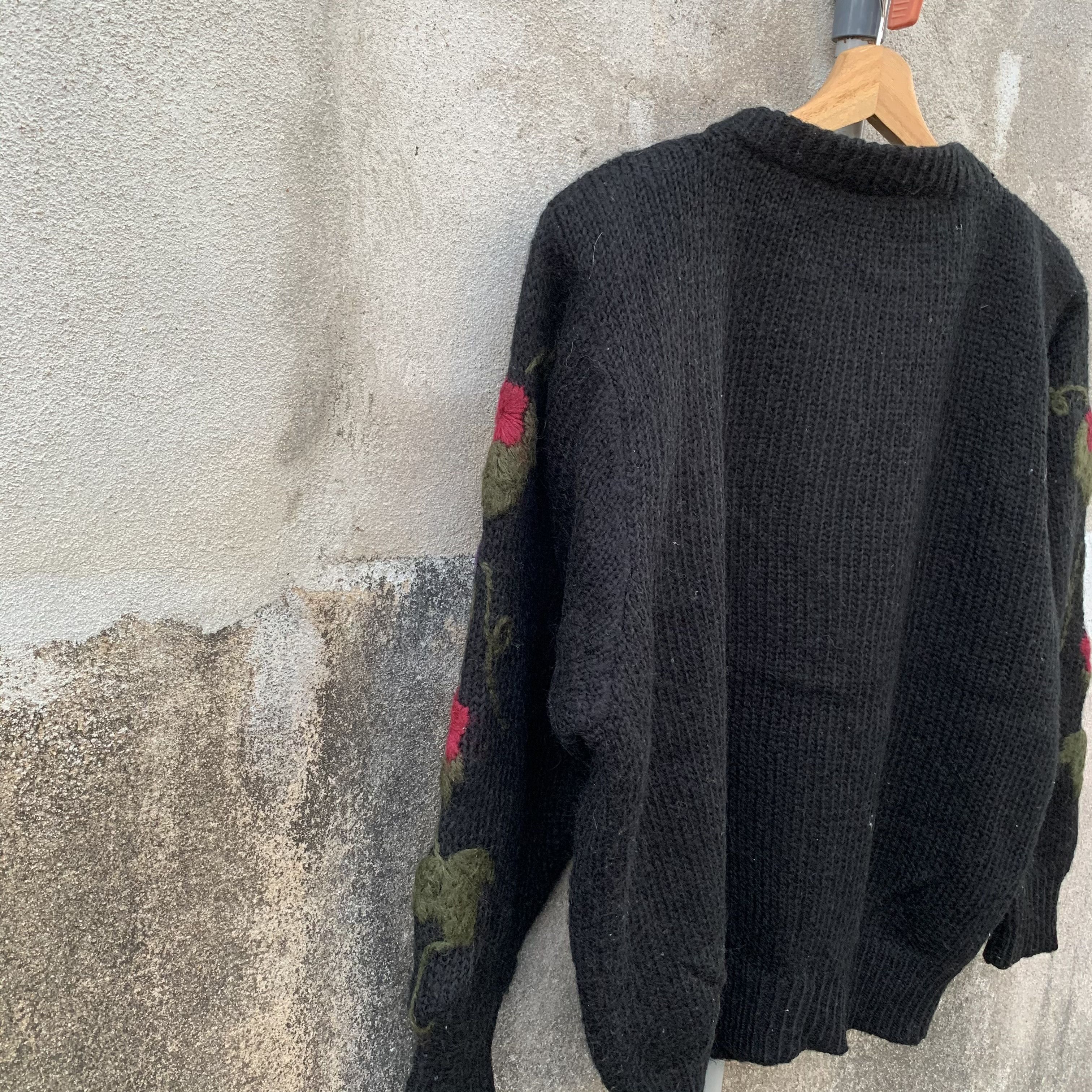 Aran Isles Knitwear MOHAIR!! Japanese Vtg Jumper Pullover RARE Cardigan Sweater Size US L / EU 52-54 / 3 - 10 Thumbnail