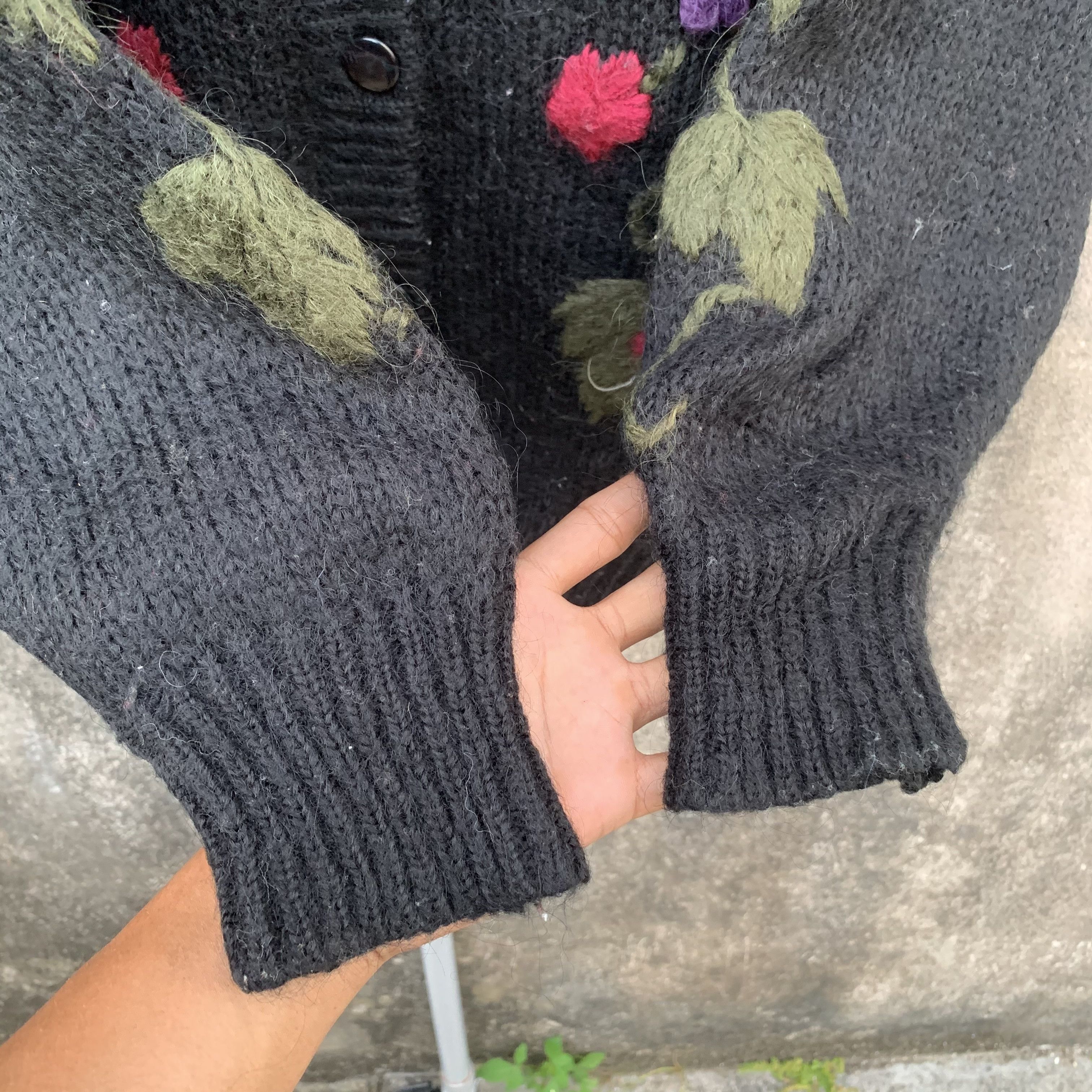 Aran Isles Knitwear MOHAIR!! Japanese Vtg Jumper Pullover RARE Cardigan Sweater Size US L / EU 52-54 / 3 - 7 Thumbnail