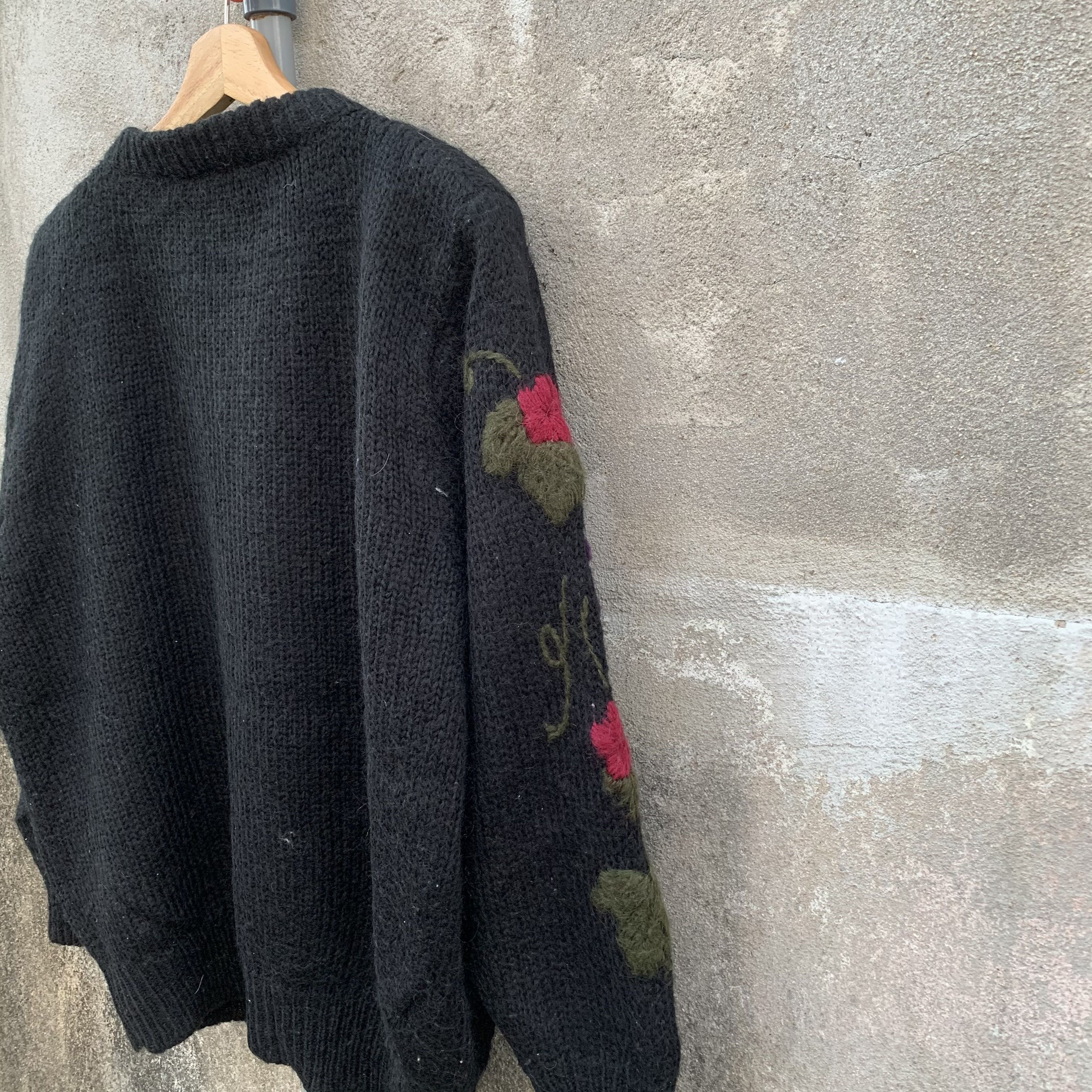 Aran Isles Knitwear MOHAIR!! Japanese Vtg Jumper Pullover RARE Cardigan Sweater Size US L / EU 52-54 / 3 - 9 Thumbnail