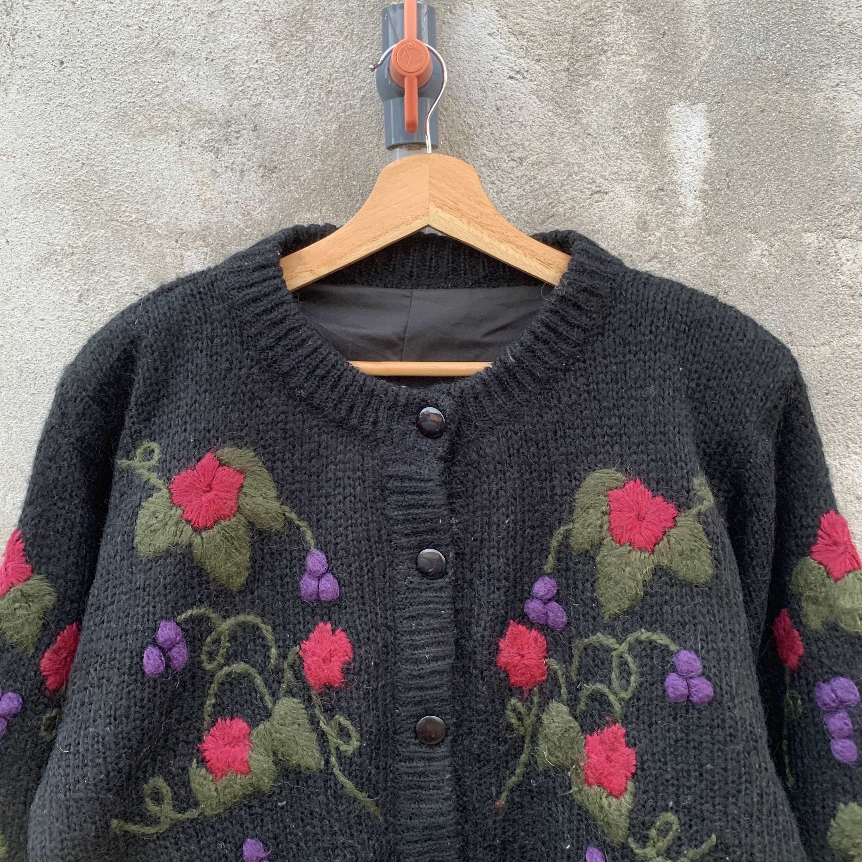 Aran Isles Knitwear MOHAIR!! Japanese Vtg Jumper Pullover RARE Cardigan Sweater Size US L / EU 52-54 / 3 - 2 Thumbnail