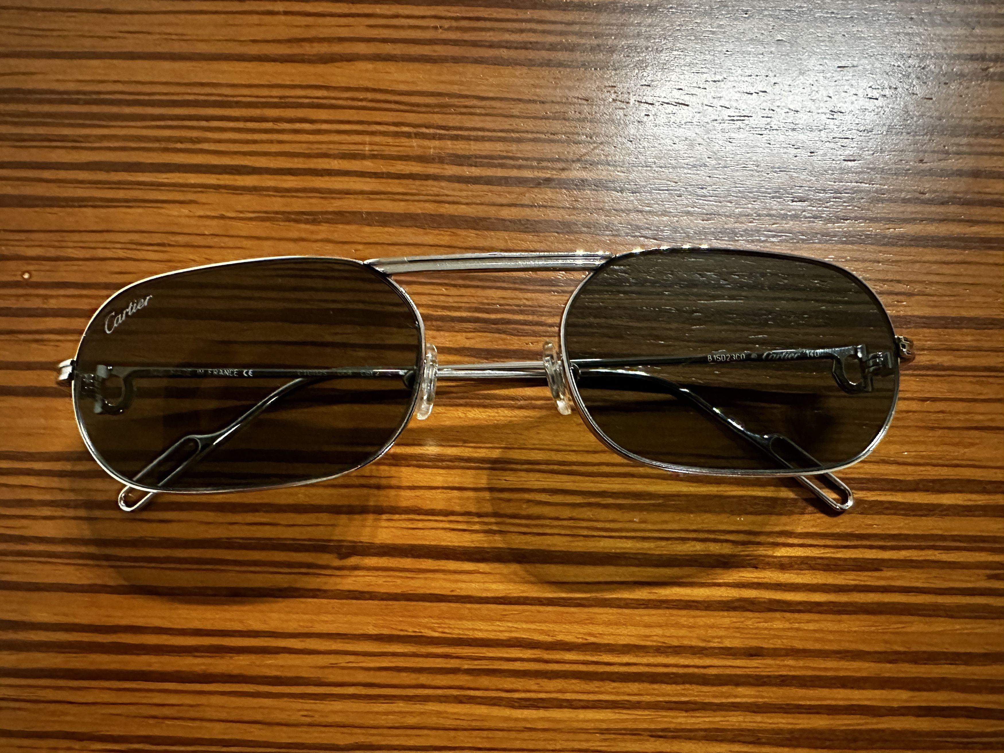 Cartier Cartier Oval Frame Platinum Sunglasses Size ONE SIZE - 8 Thumbnail