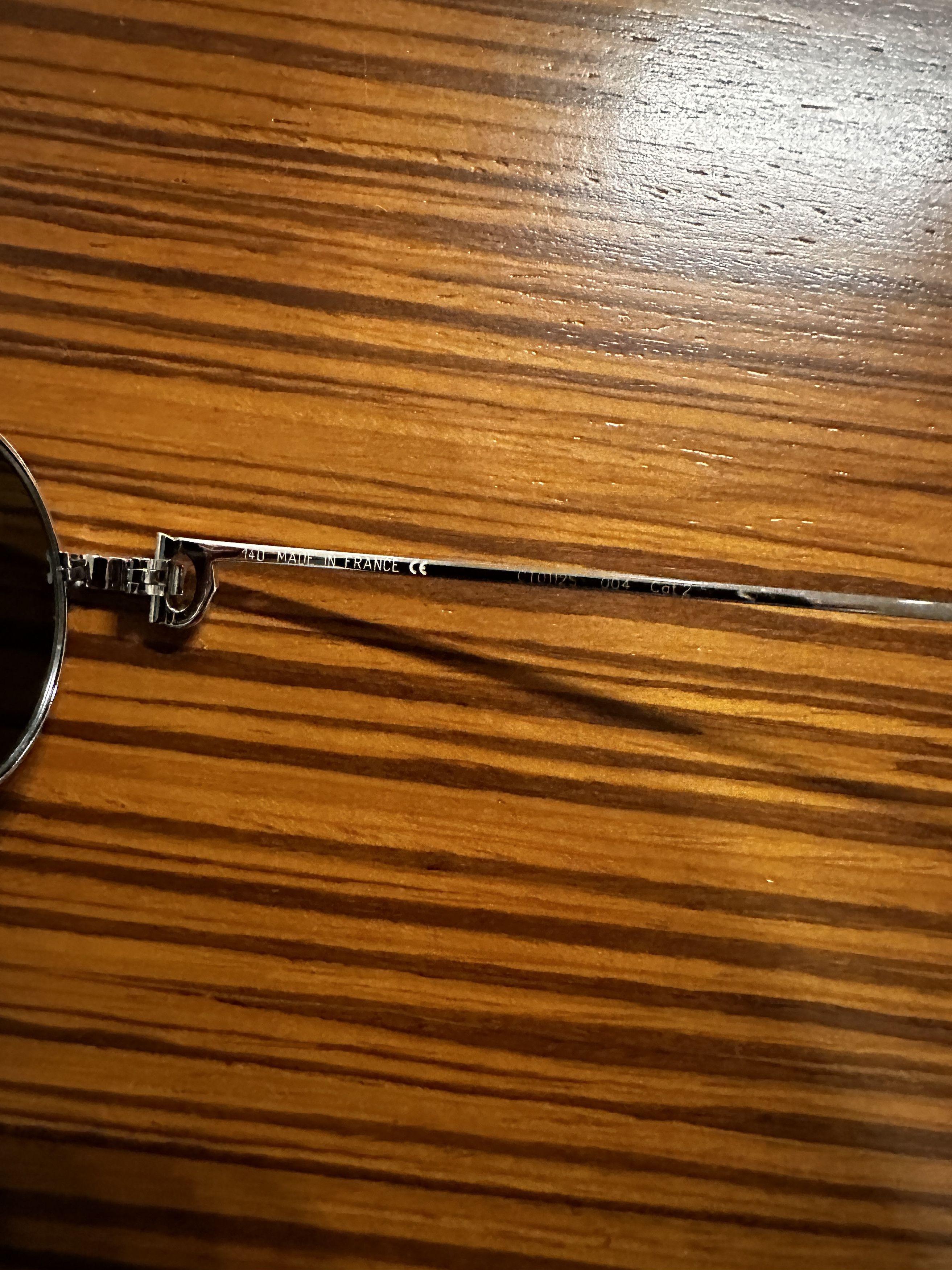 Cartier Cartier Oval Frame Platinum Sunglasses Size ONE SIZE - 4 Thumbnail