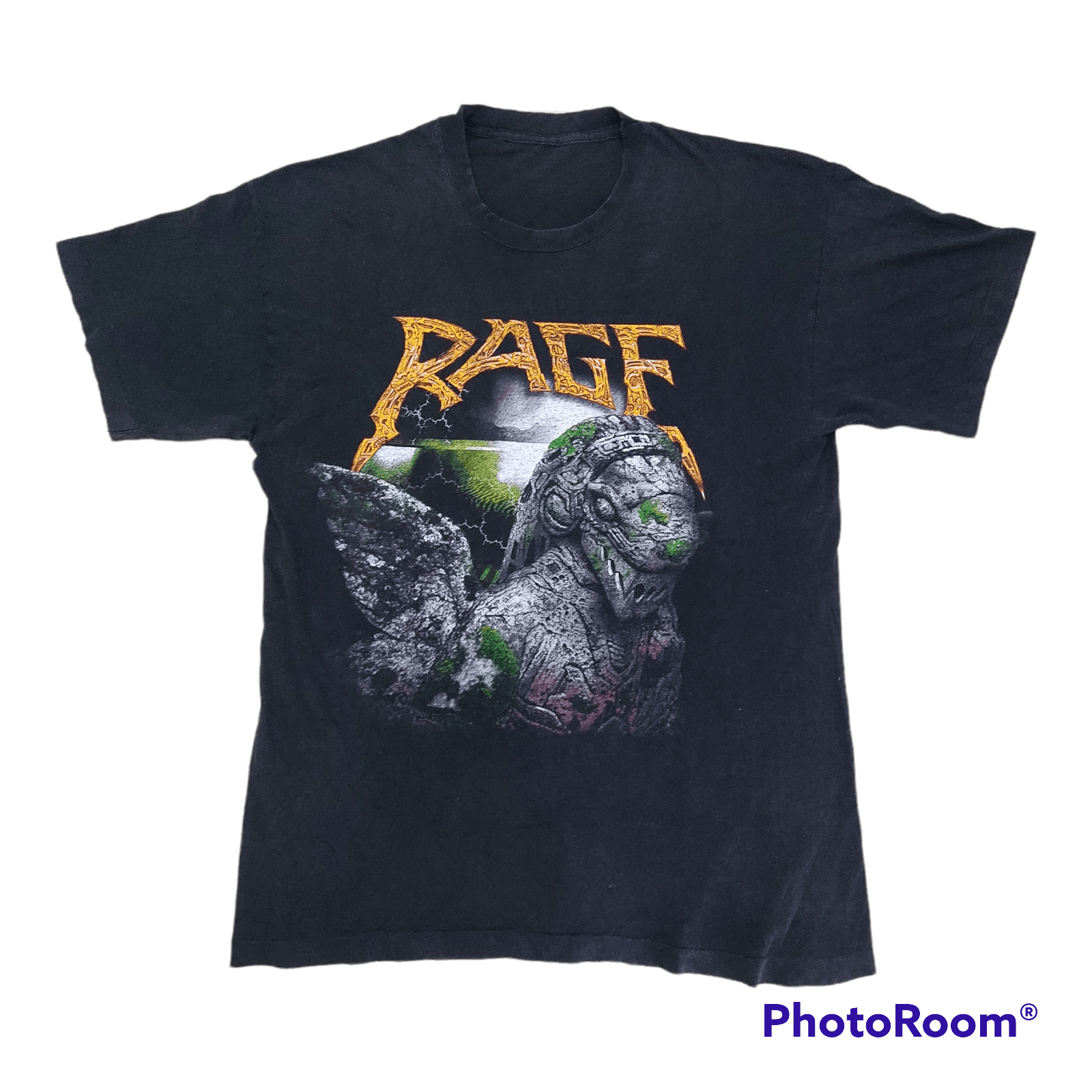 Band Tees Vintage RAGE Band 1996 Tour Paper Thin Thrashed T-shirt Size US L / EU 52-54 / 3 - 1 Thumbnail
