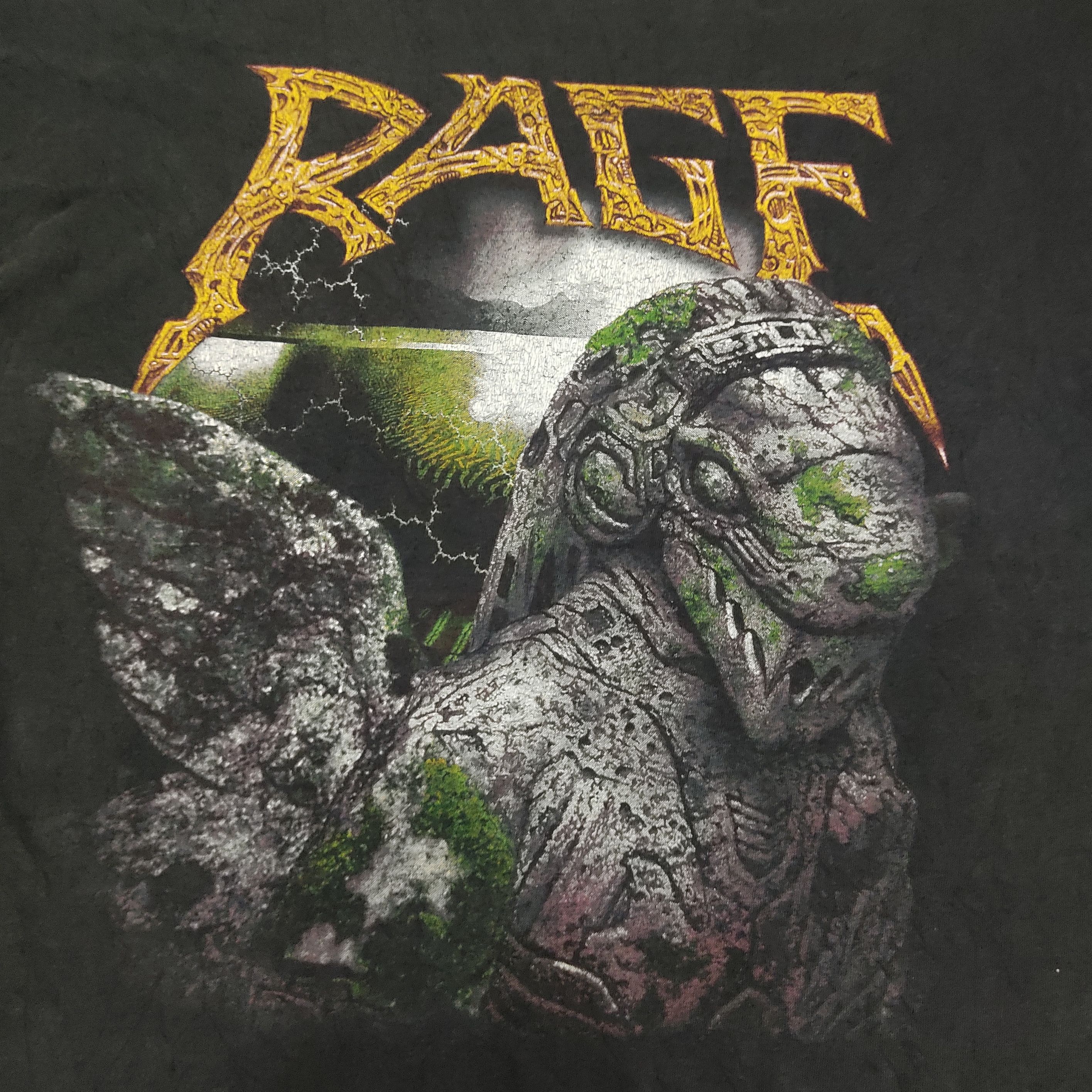 Band Tees Vintage RAGE Band 1996 Tour Paper Thin Thrashed T-shirt Size US L / EU 52-54 / 3 - 3 Thumbnail
