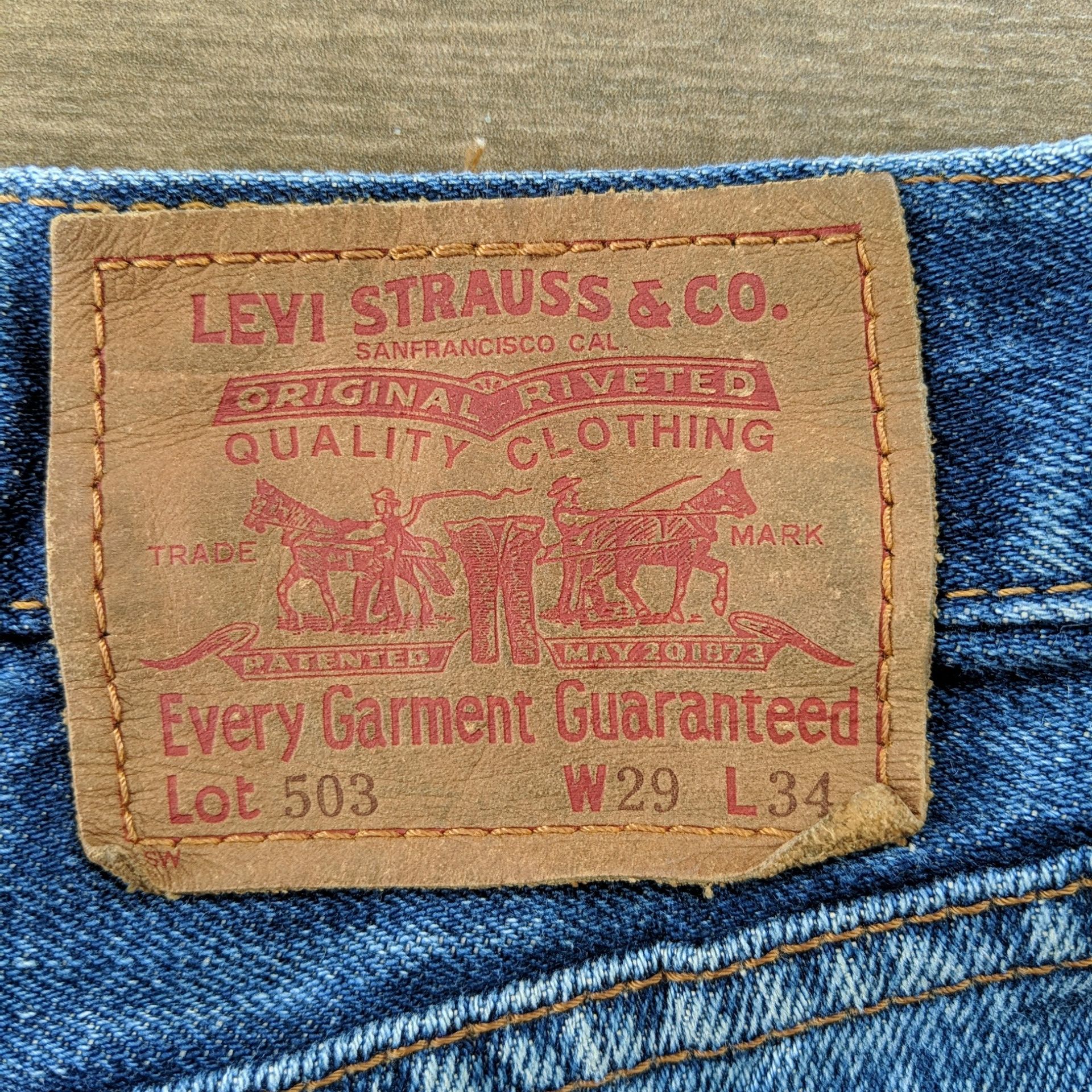 Japanese Brand Vintage Levi's 503 Distressed Denim Jeans Pants W28 Size US 28 / EU 44 - 17 Thumbnail