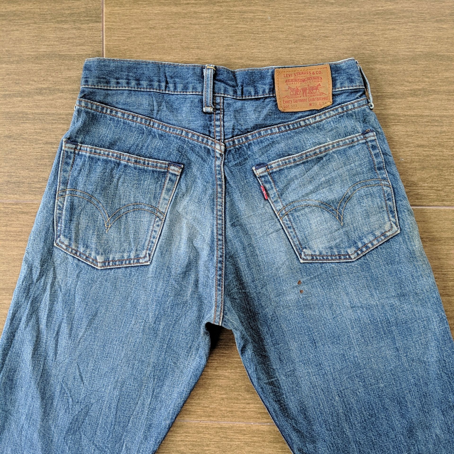 Japanese Brand Vintage Levi's 503 Distressed Denim Jeans Pants W28 Size US 28 / EU 44 - 12 Thumbnail
