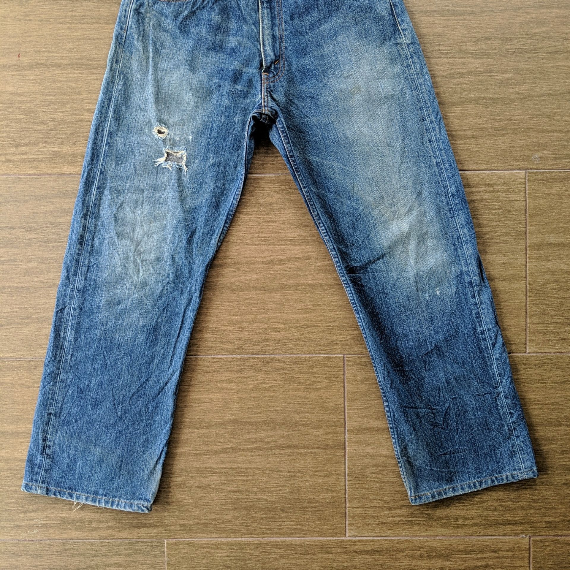 Japanese Brand Vintage Levi's 503 Distressed Denim Jeans Pants W28 Size US 28 / EU 44 - 7 Thumbnail