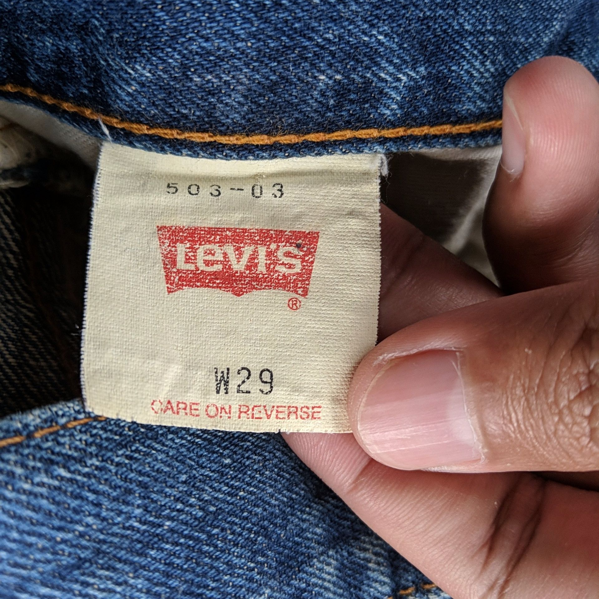Japanese Brand Vintage Levi's 503 Distressed Denim Jeans Pants W28 Size US 28 / EU 44 - 8 Thumbnail