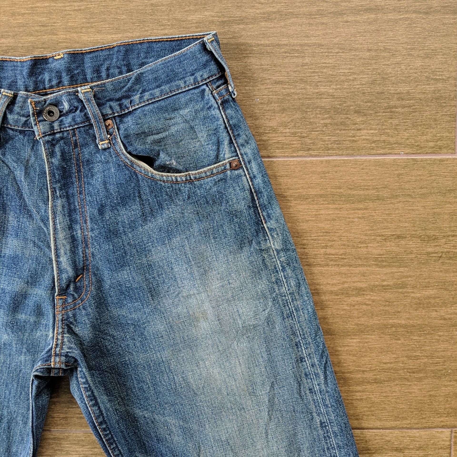 Japanese Brand Vintage Levi's 503 Distressed Denim Jeans Pants W28 Size US 28 / EU 44 - 6 Thumbnail