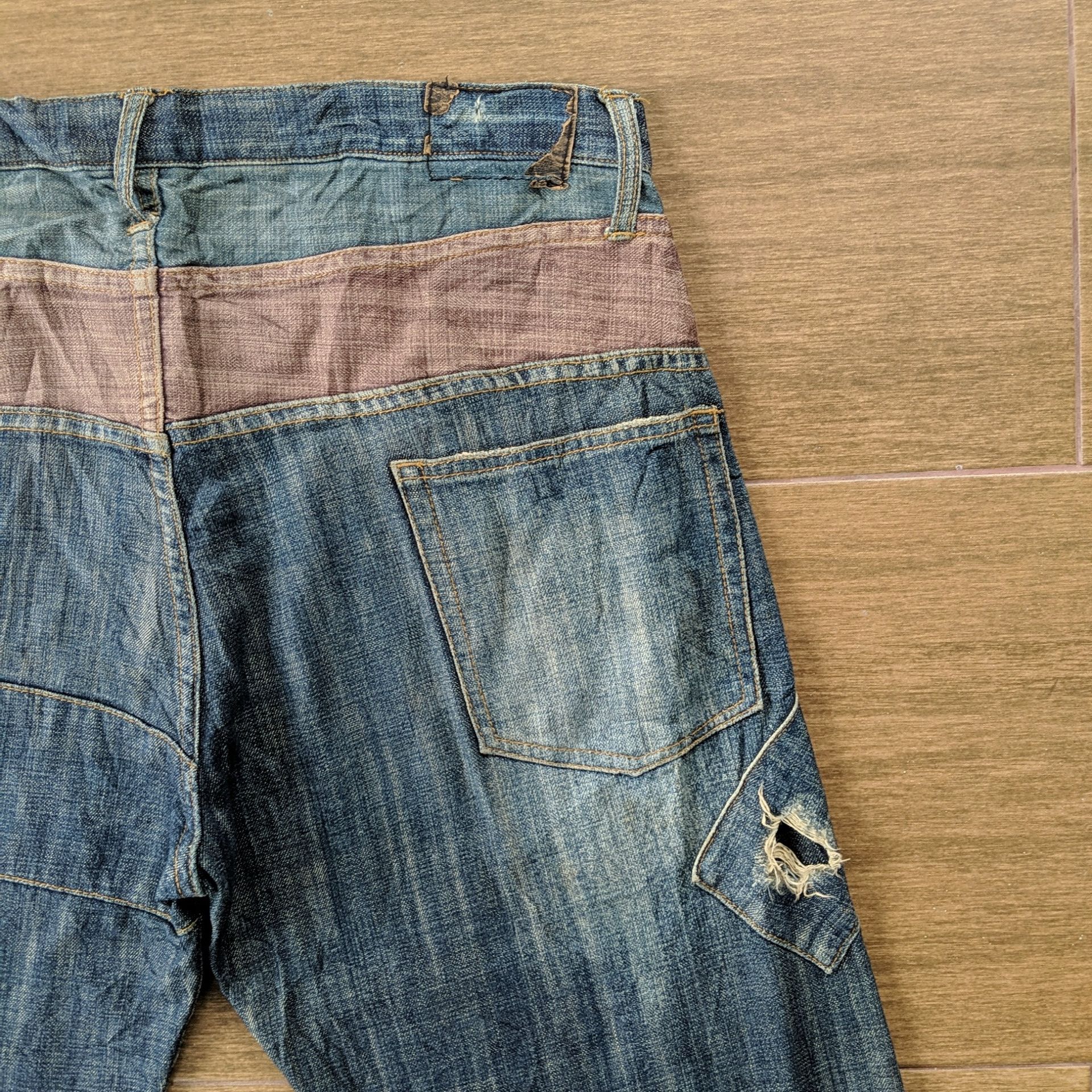 Japanese Brand W36🔥Vtg Japanese Distressed Faded Sick Denim Jeans Pants Size US 36 / EU 52 - 14 Thumbnail