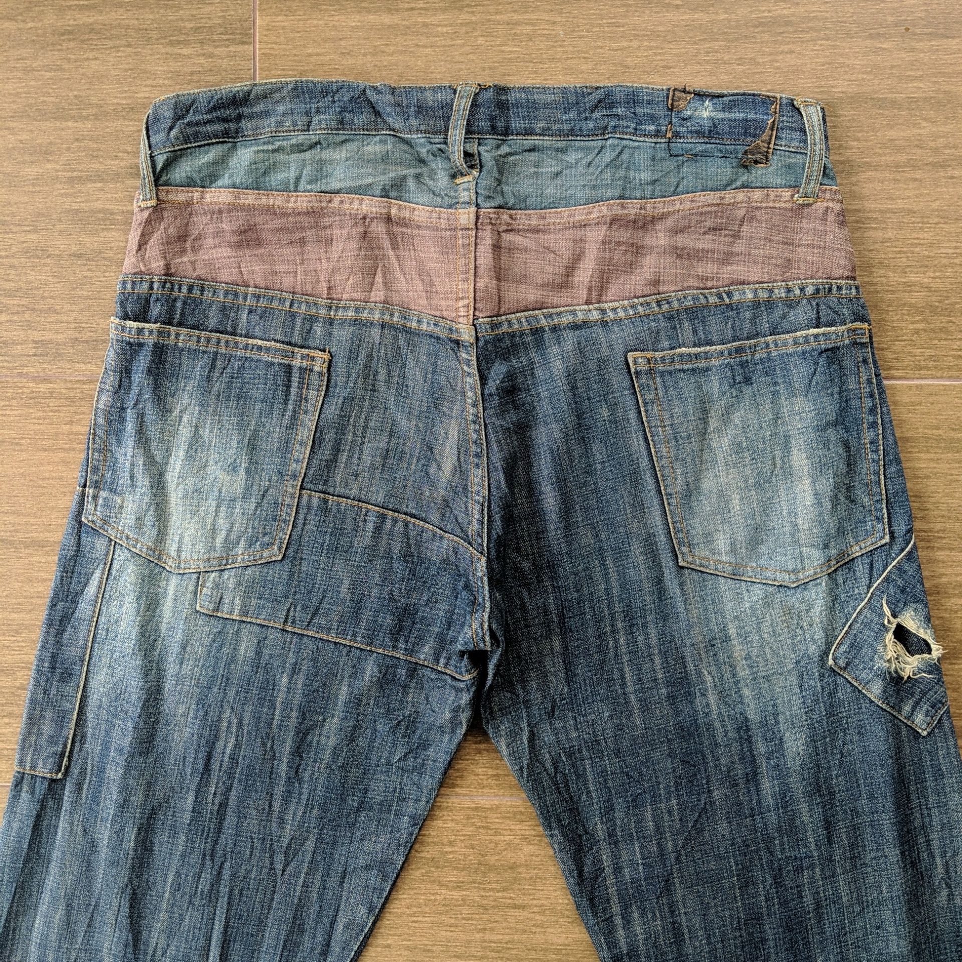 Japanese Brand W36🔥Vtg Japanese Distressed Faded Sick Denim Jeans Pants Size US 36 / EU 52 - 5 Thumbnail