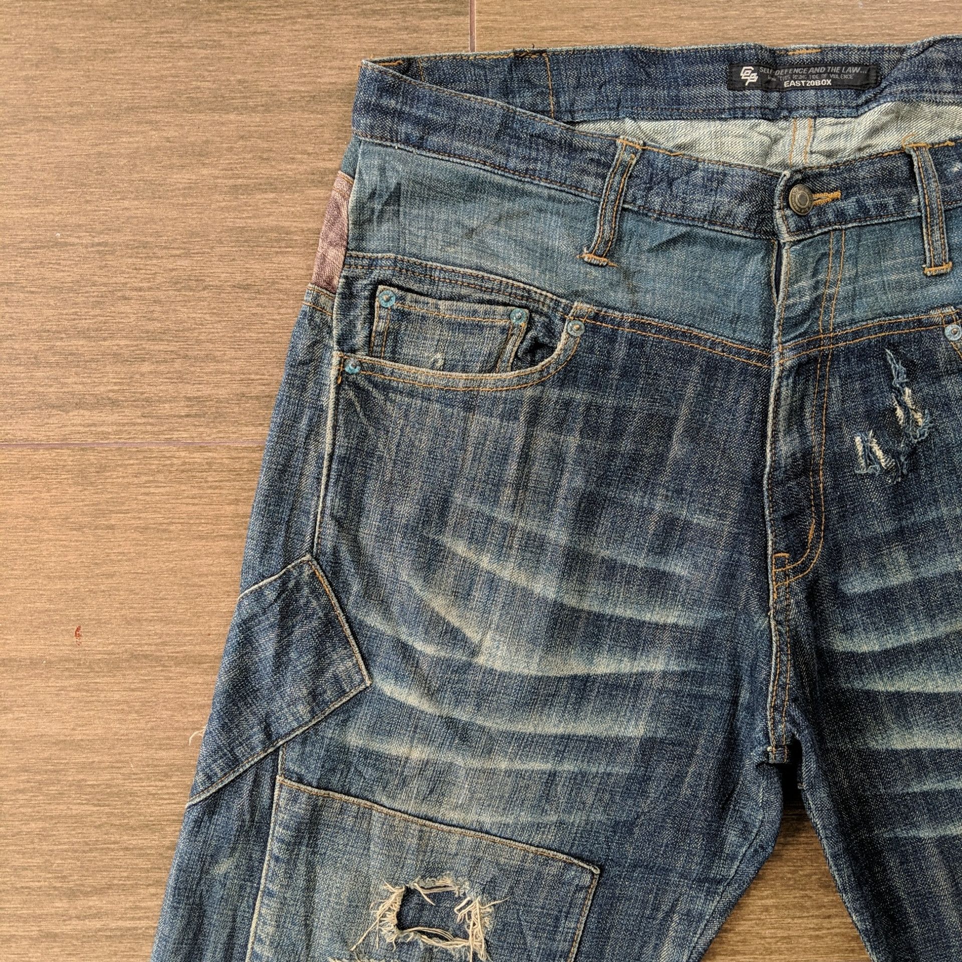 Japanese Brand W36🔥Vtg Japanese Distressed Faded Sick Denim Jeans Pants Size US 36 / EU 52 - 2 Thumbnail