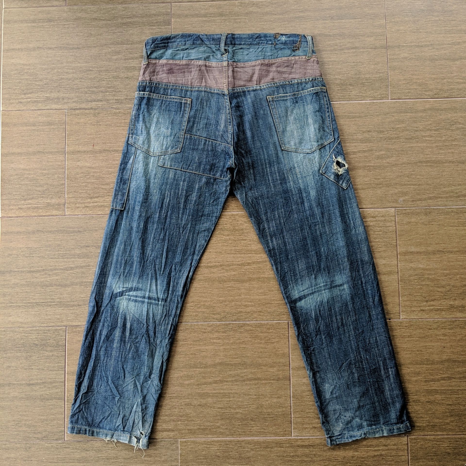 Japanese Brand W36🔥Vtg Japanese Distressed Faded Sick Denim Jeans Pants Size US 36 / EU 52 - 13 Thumbnail