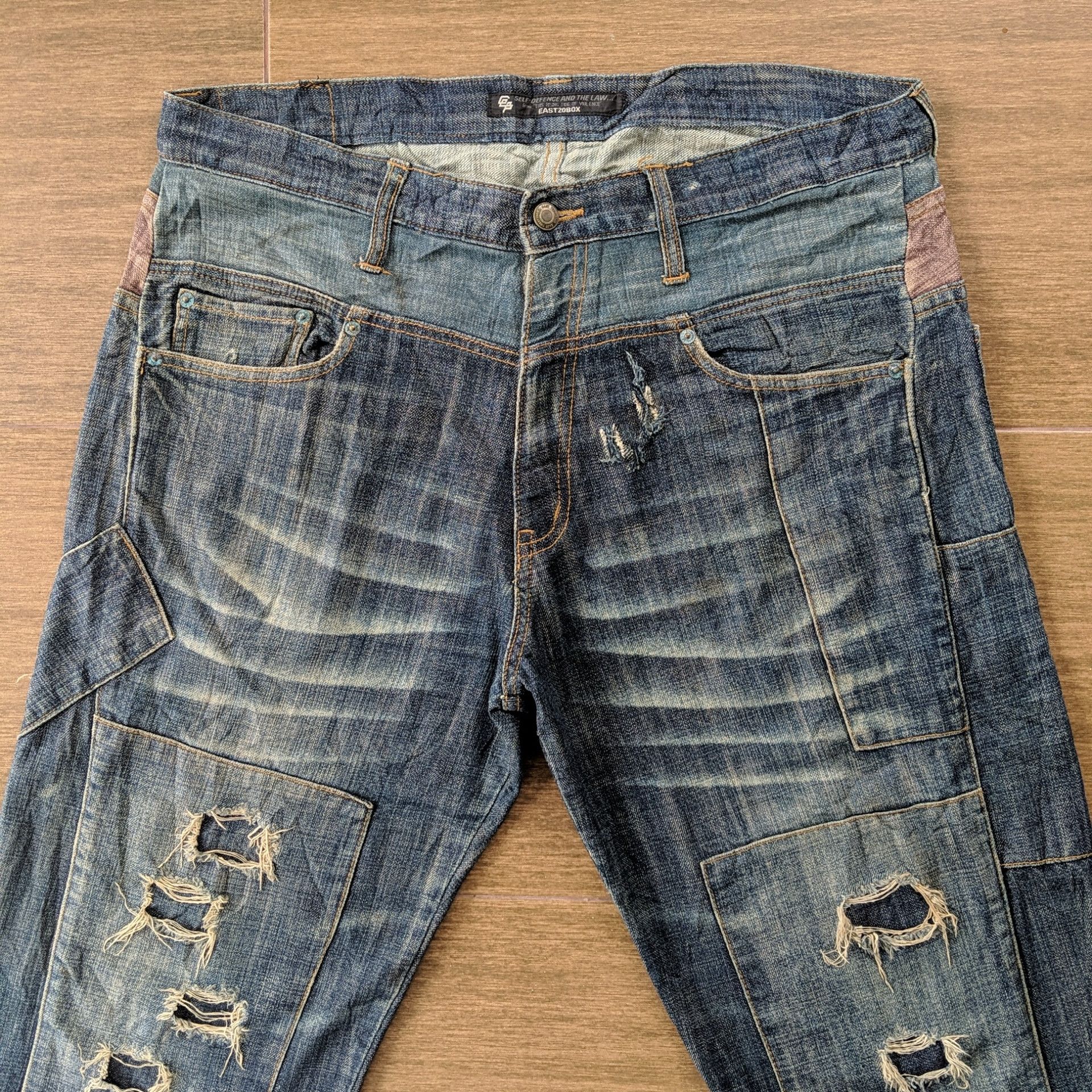Japanese Brand W36🔥Vtg Japanese Distressed Faded Sick Denim Jeans Pants Size US 36 / EU 52 - 7 Thumbnail