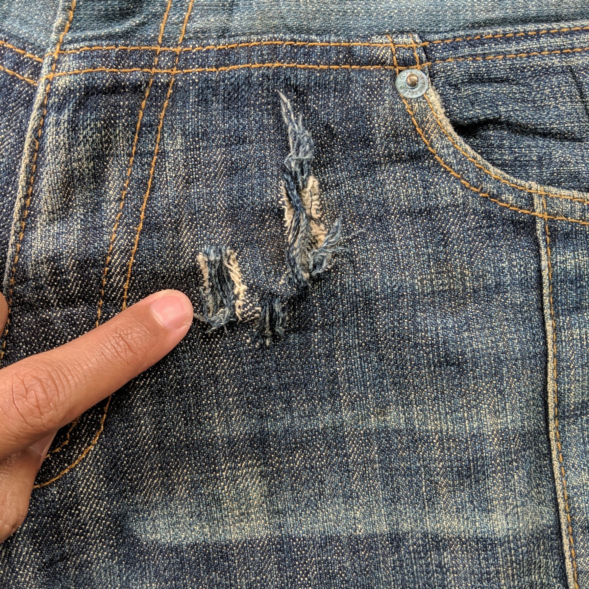 Japanese Brand W36🔥Vtg Japanese Distressed Faded Sick Denim Jeans Pants Size US 36 / EU 52 - 4 Thumbnail