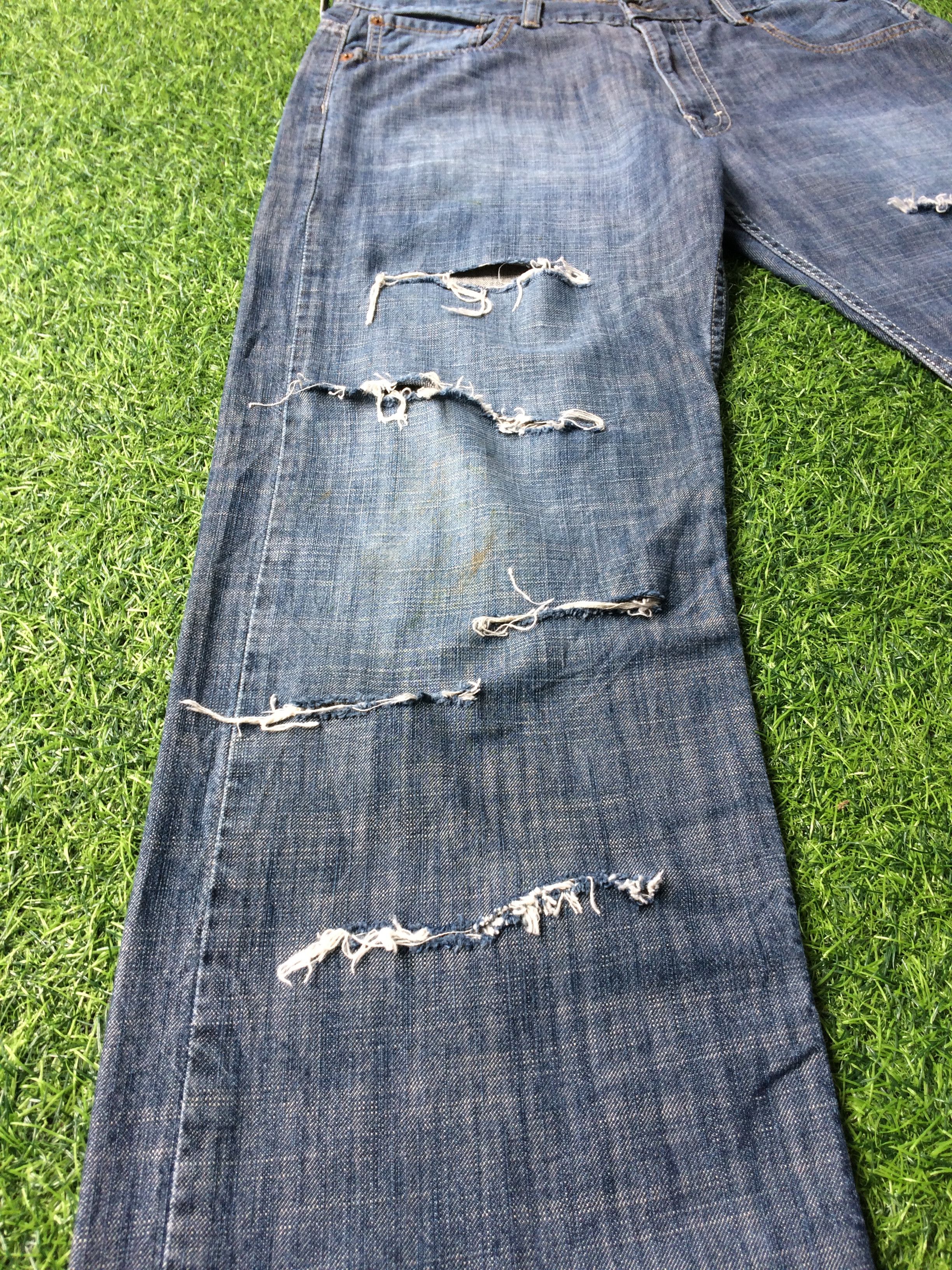 Levi's × Vintage Blue Wash Levis 569 Ripped Jeans-B-489 Size US 34 / EU 50 - 3 Thumbnail