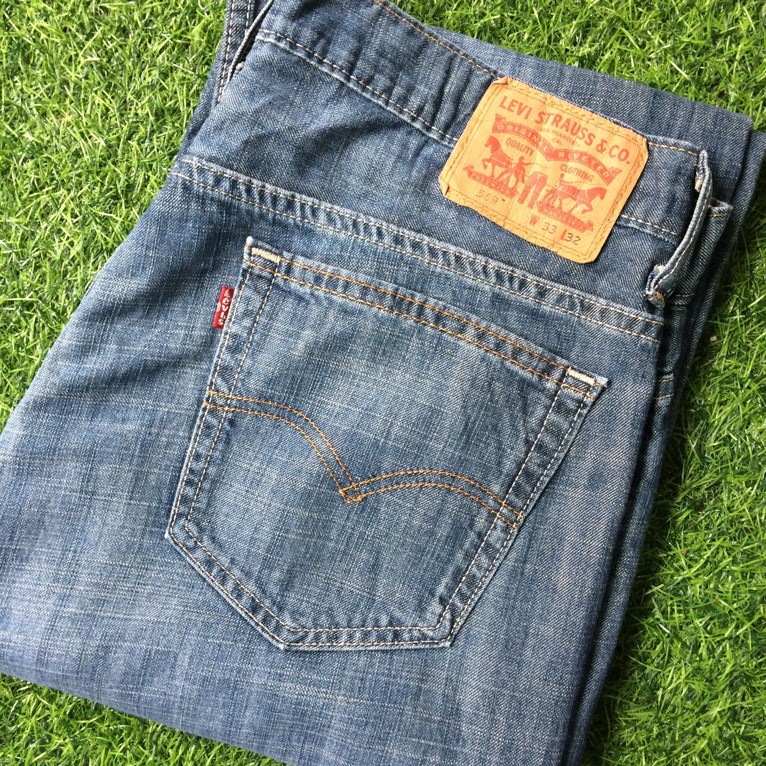 Levi's × Vintage Blue Wash Levis 569 Ripped Jeans-B-489 Size US 34 / EU 50 - 7 Thumbnail