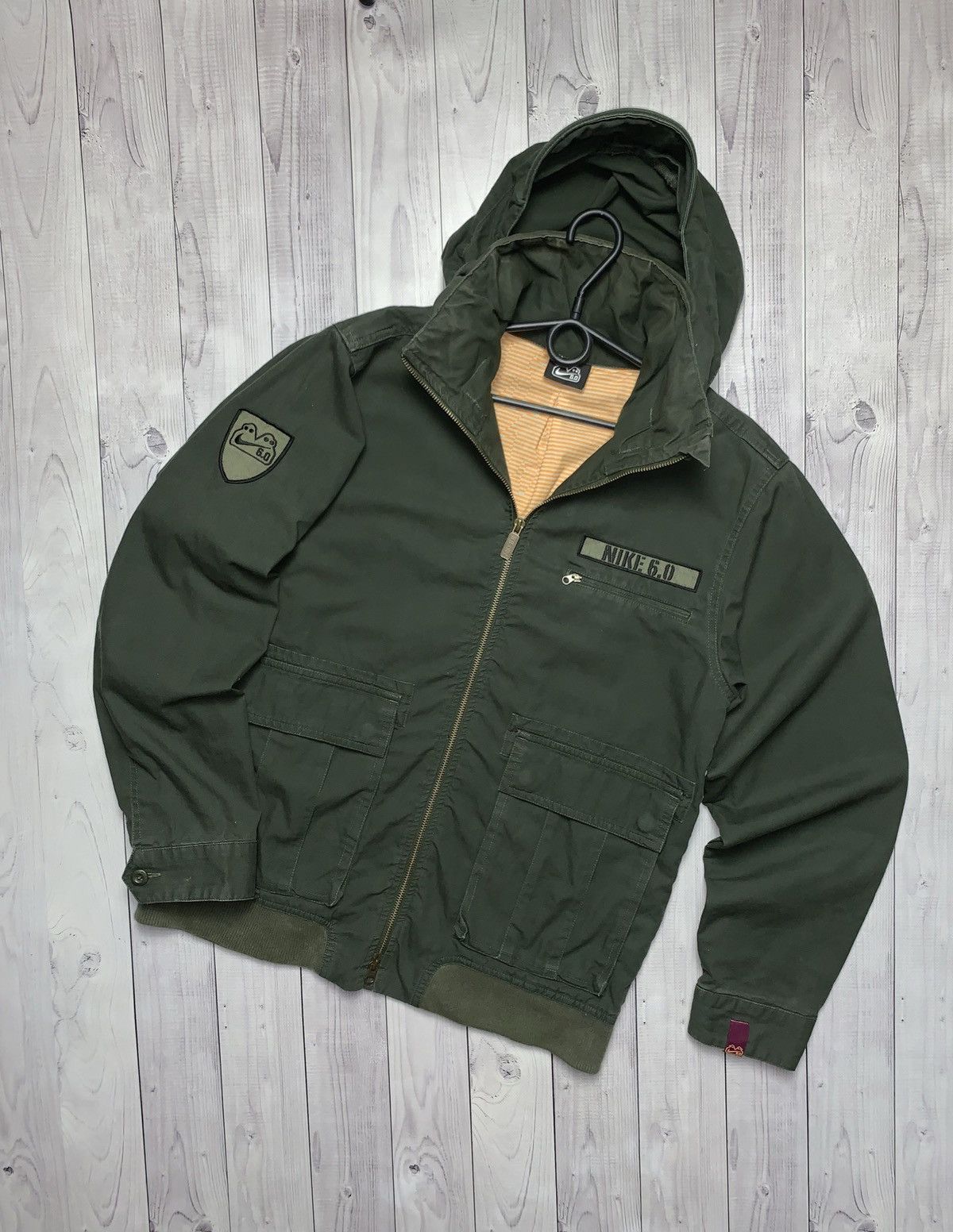 Vintage Nike denim jacket 6.0 SB rare logo green size S