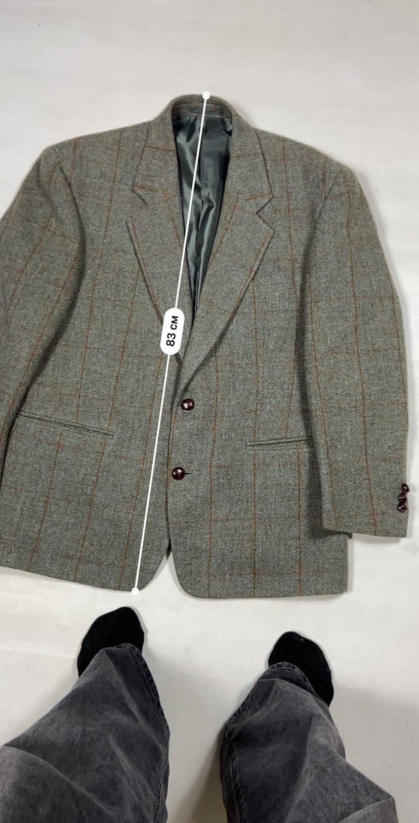Harris Tweed 1990s HARRIS TWEED PISTACHIO WOOL GREEN WOODS BLAZER JACKET Size 48L - 12 Thumbnail