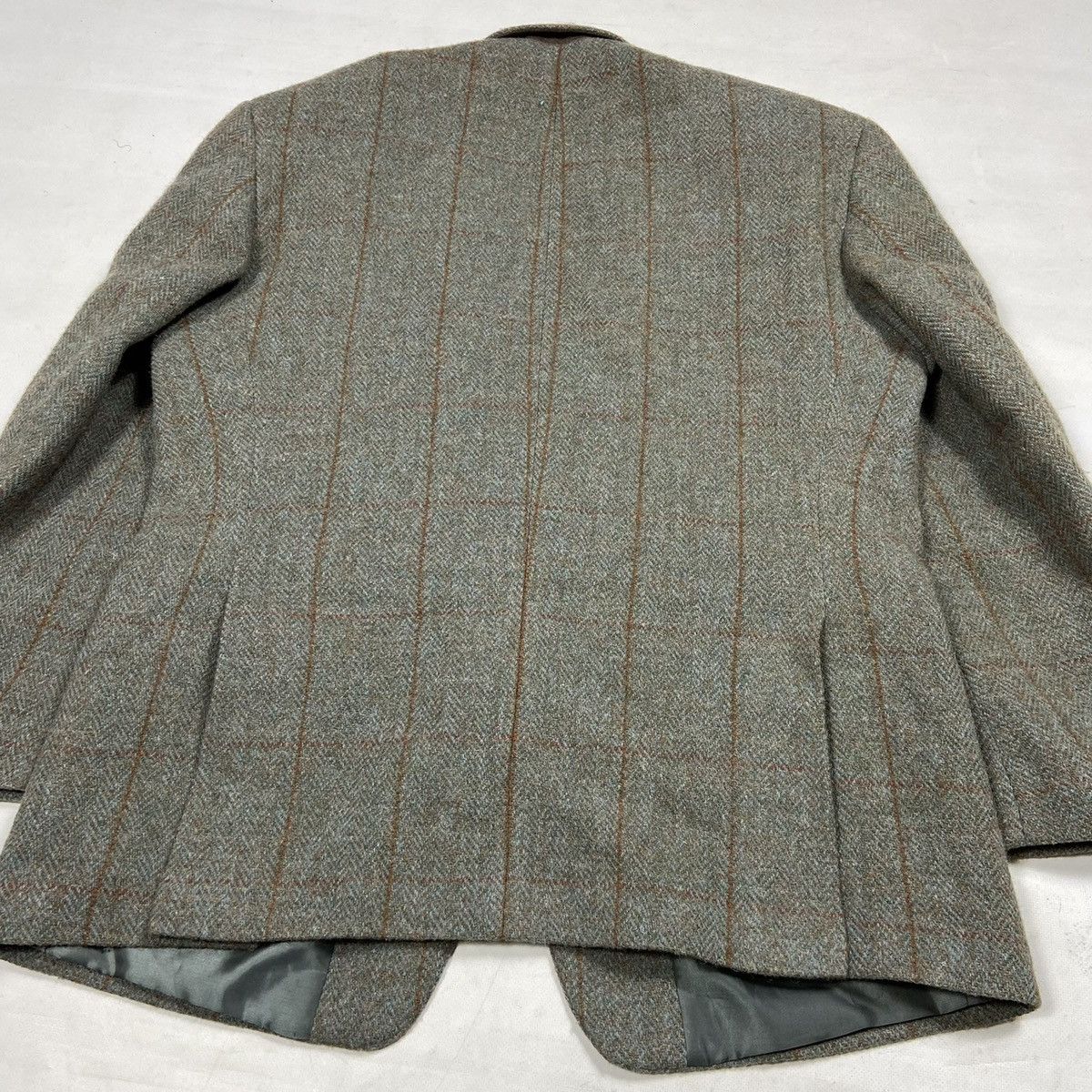 Harris Tweed 1990s HARRIS TWEED PISTACHIO WOOL GREEN WOODS BLAZER JACKET Size 48L - 5 Thumbnail