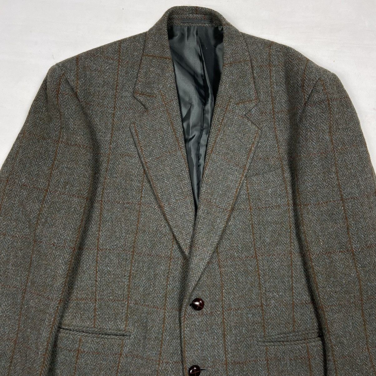 Harris Tweed 1990s HARRIS TWEED PISTACHIO WOOL GREEN WOODS BLAZER JACKET Size 48L - 2 Thumbnail
