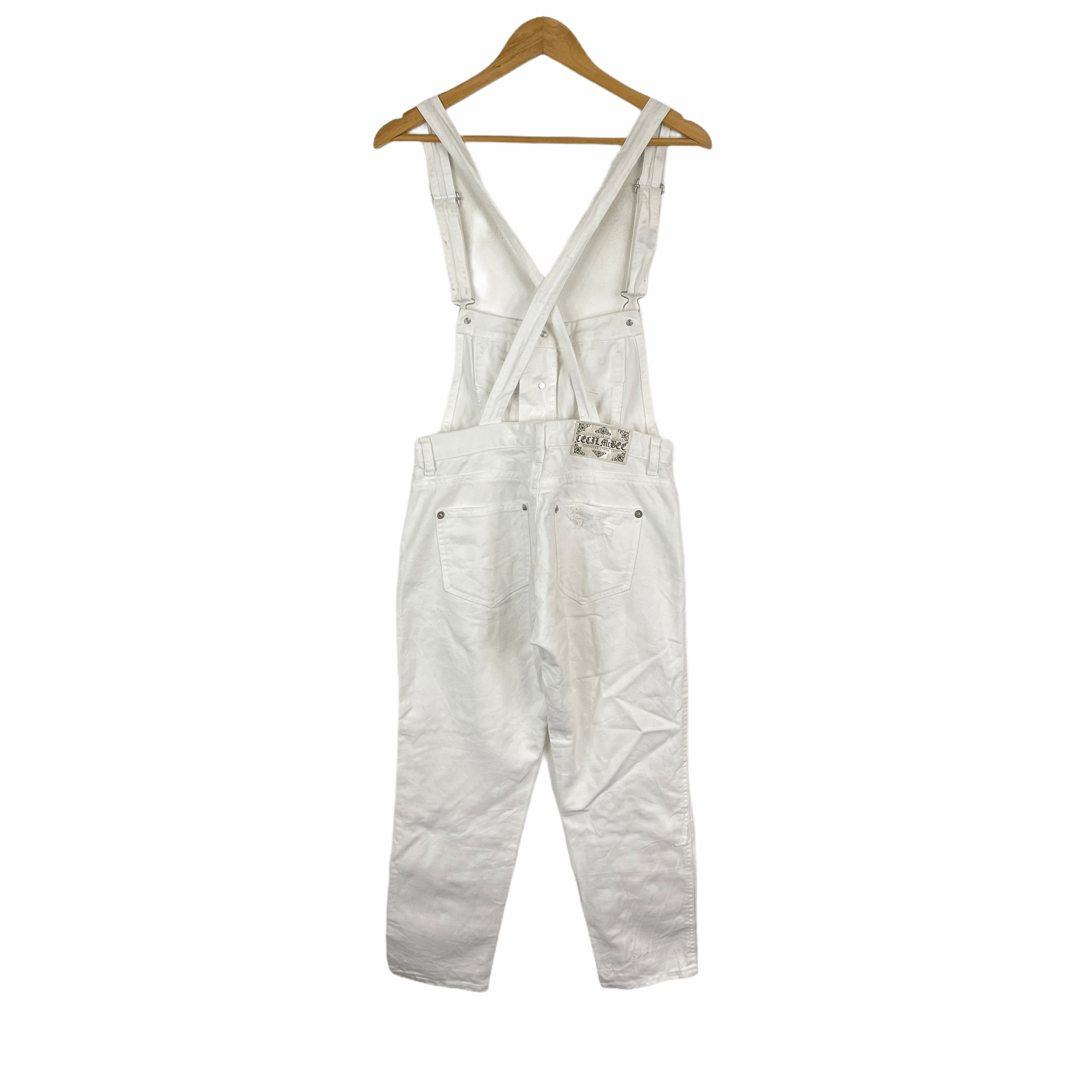 Japanese Brand CECIL MCBEE Bondage Distressed Style White Jeans Overall Size US 28 / EU 44 - 4 Thumbnail