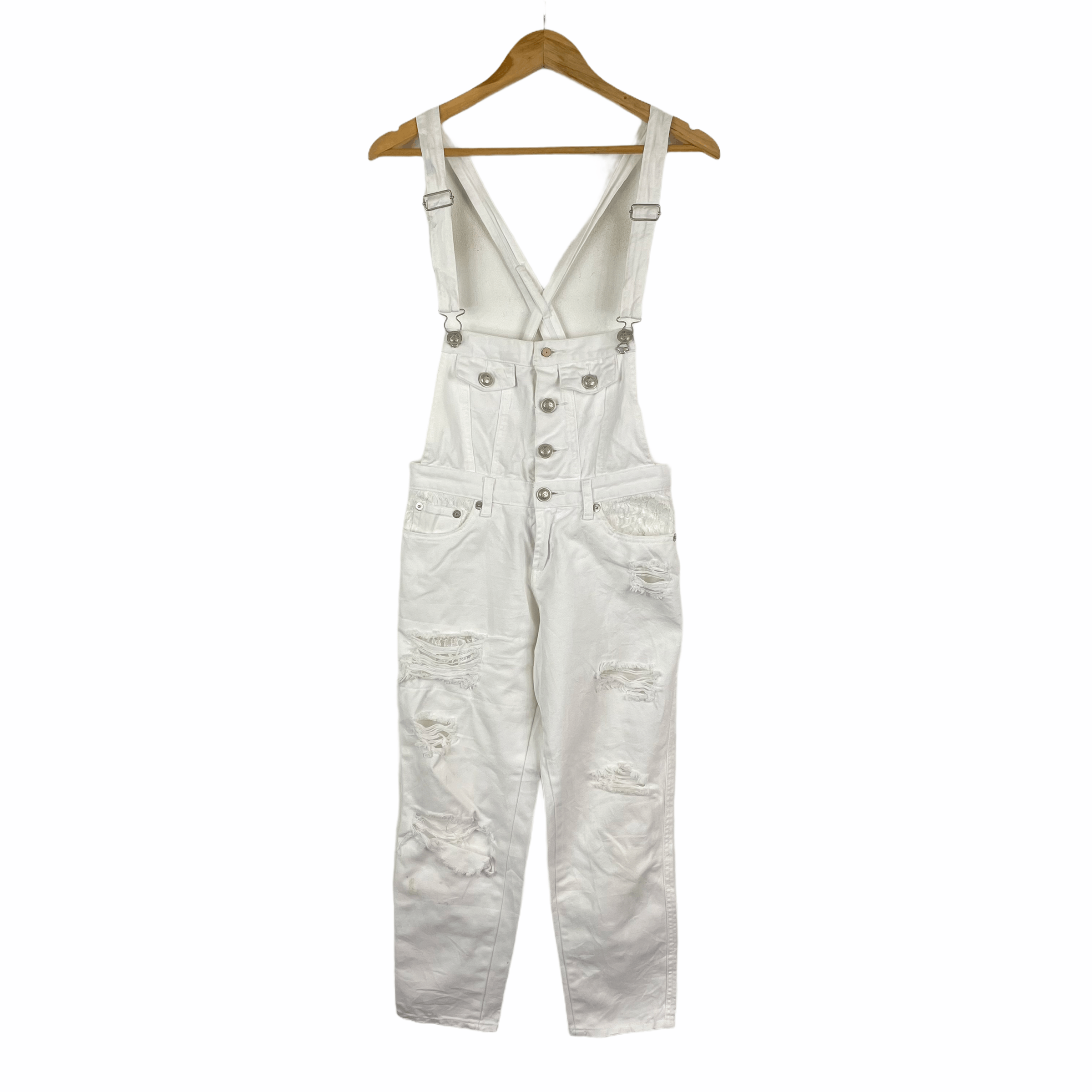 Japanese Brand CECIL MCBEE Bondage Distressed Style White Jeans Overall Size US 28 / EU 44 - 1 Thumbnail