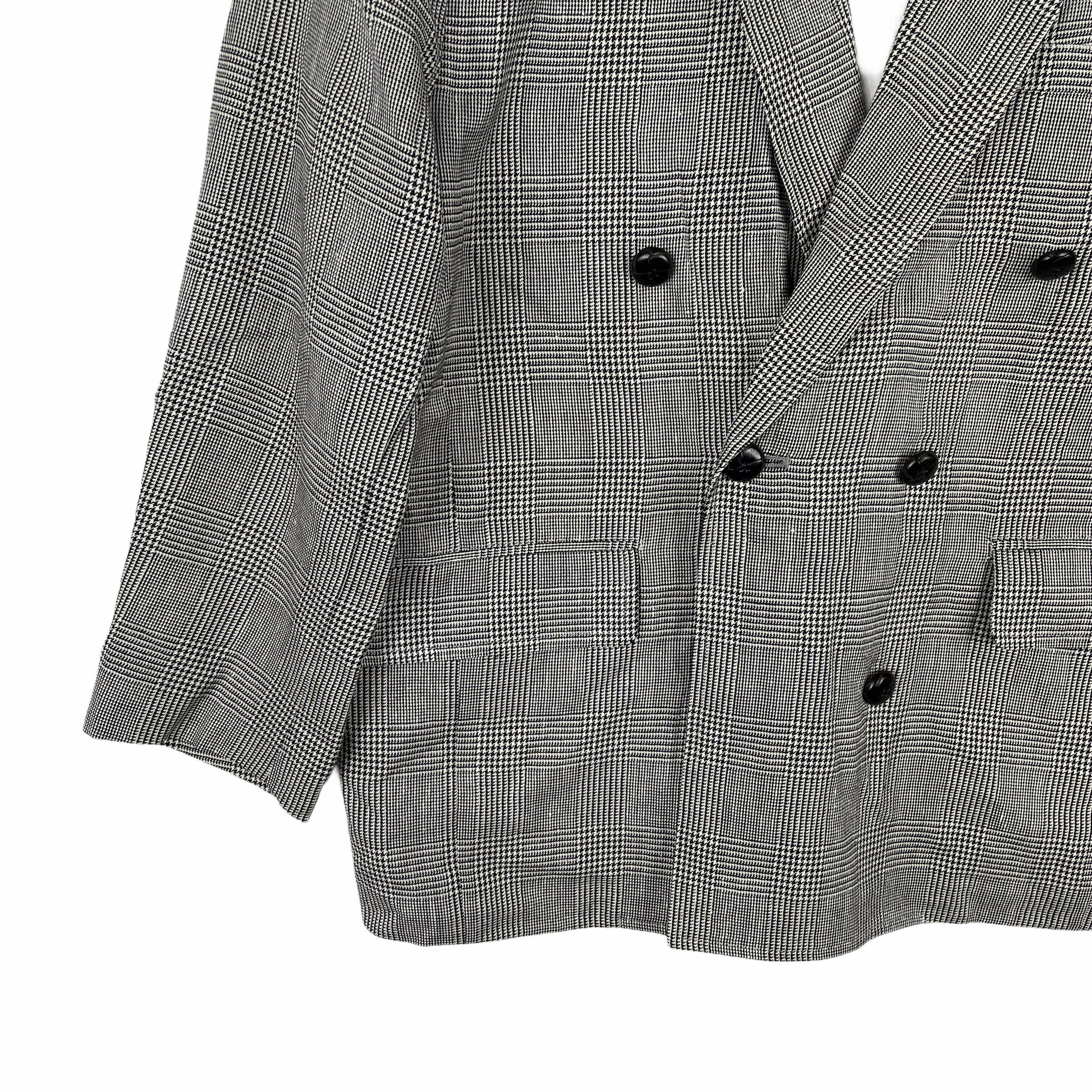 Christian Dior Monsieur Vintage CHRISTIAN DIOR SPORTS Tartan Check Silver Blazer Size 46R - 3 Thumbnail